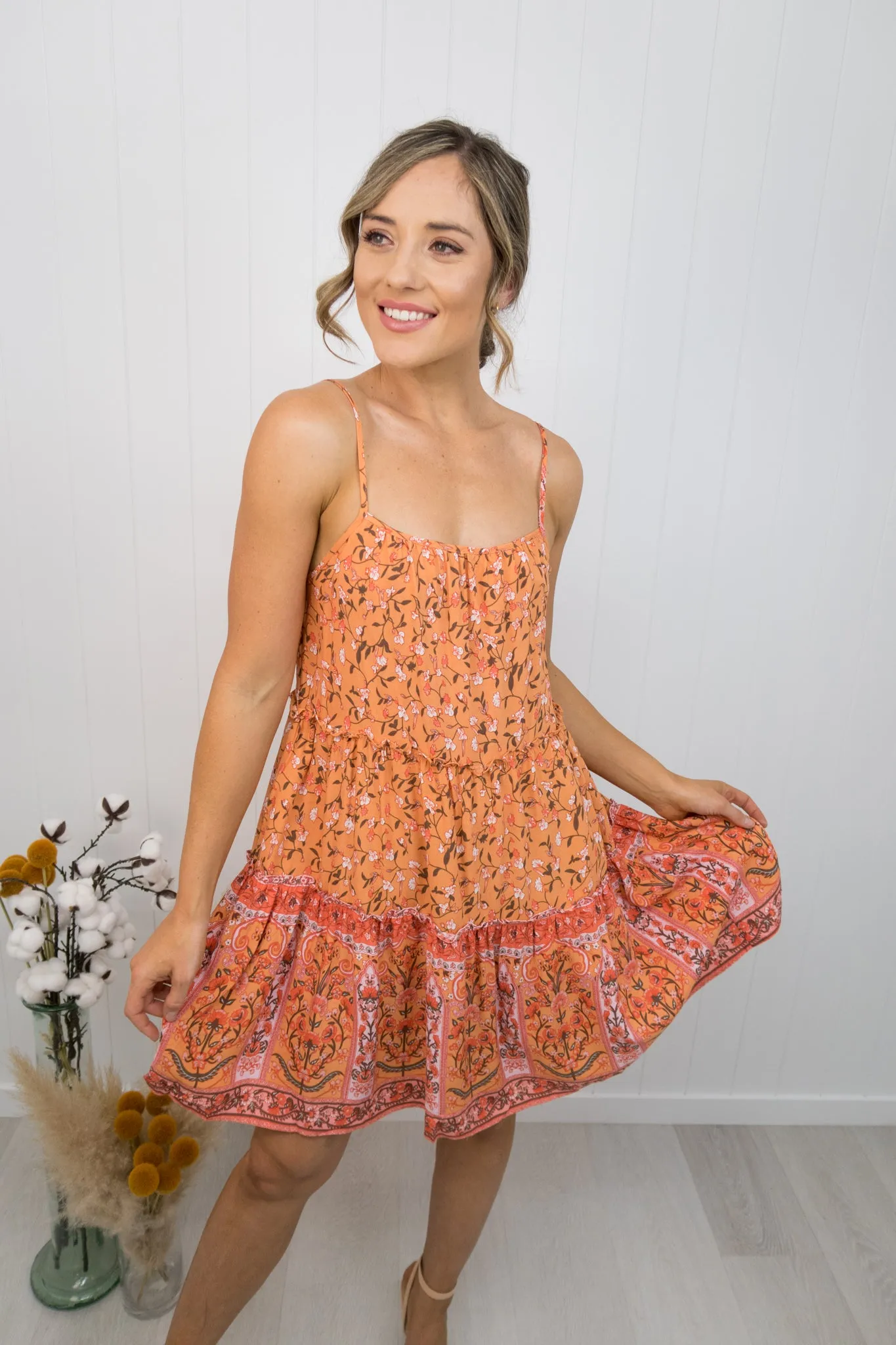 Dixie Dress -Orange