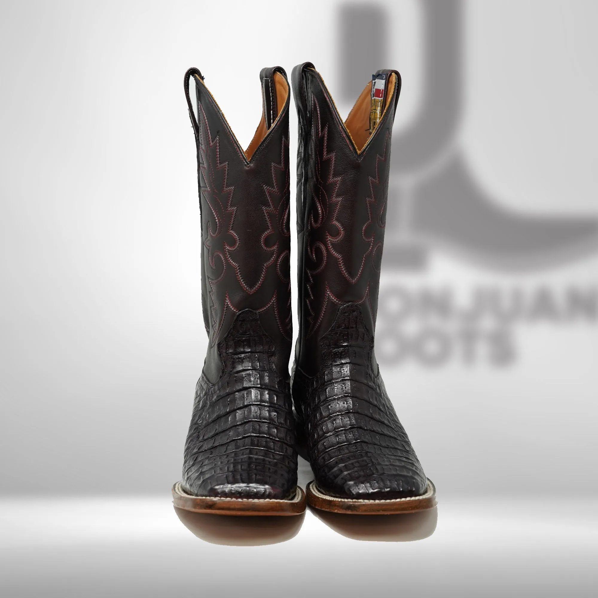 DJ2042 | Don Juan Boots Men's Caiman Back Black Cherry H Toe P