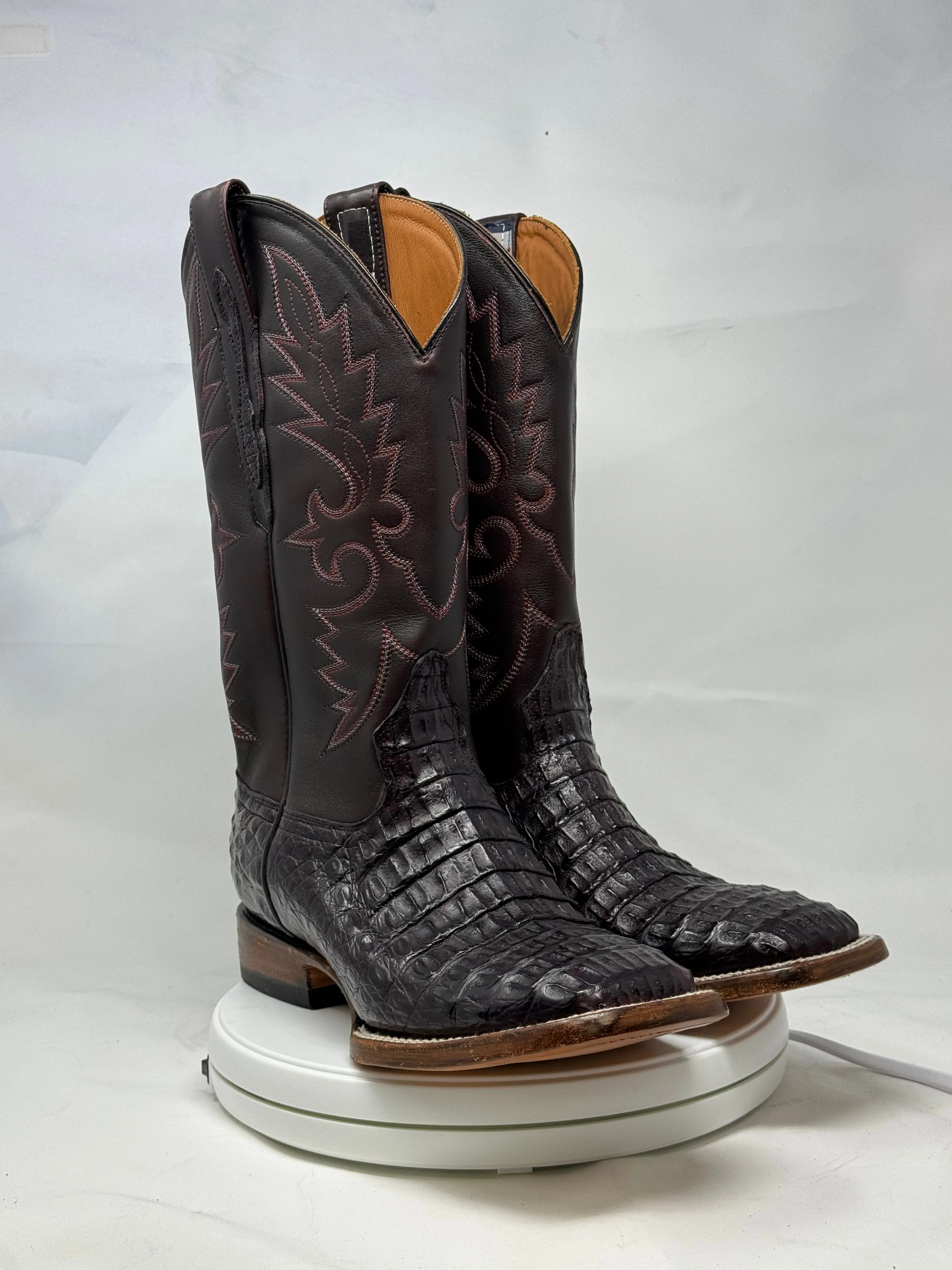 DJ2042 | Don Juan Boots Men's Caiman Back Black Cherry H Toe P