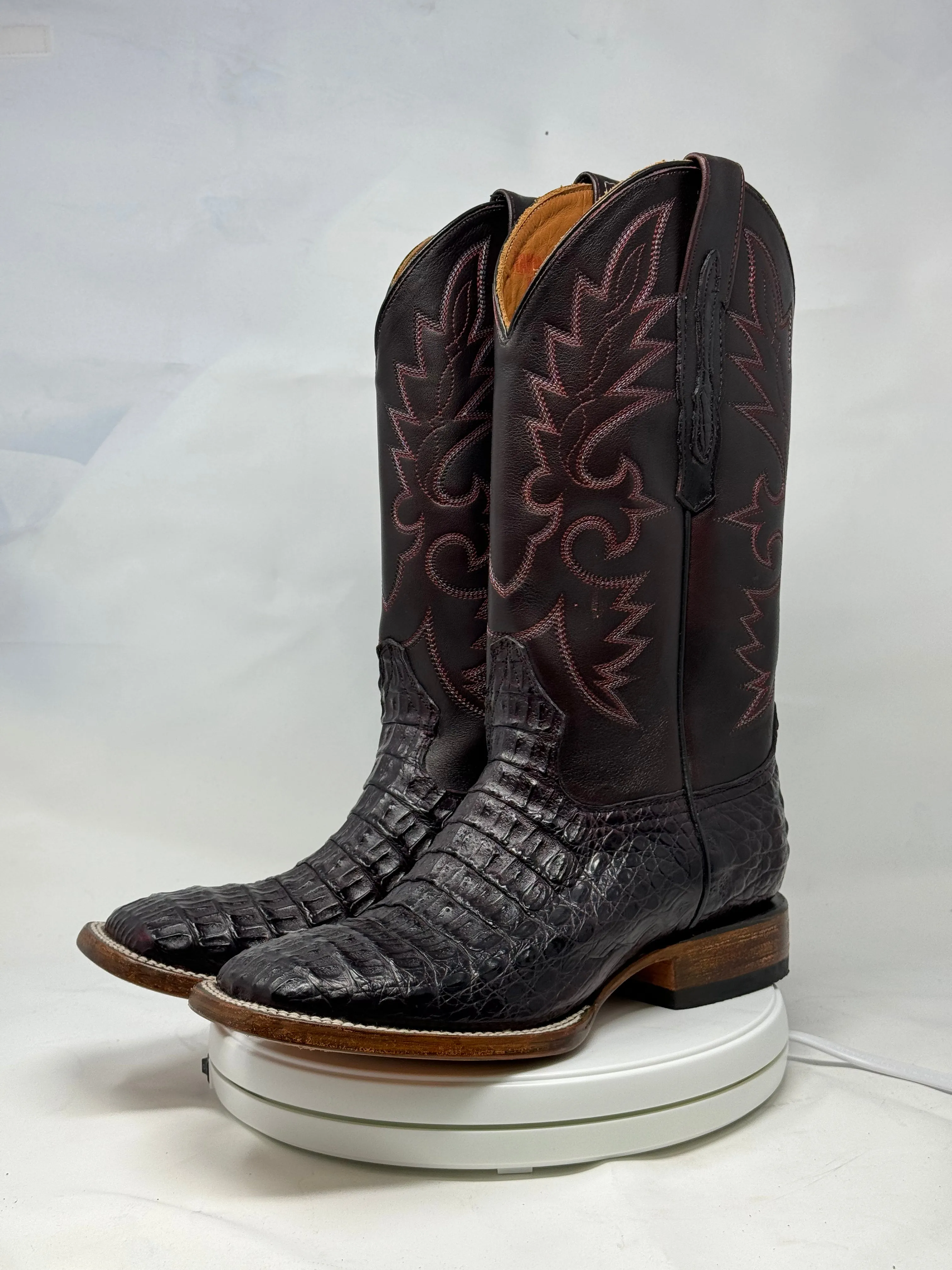 DJ2042 | Don Juan Boots Men's Caiman Back Black Cherry H Toe P