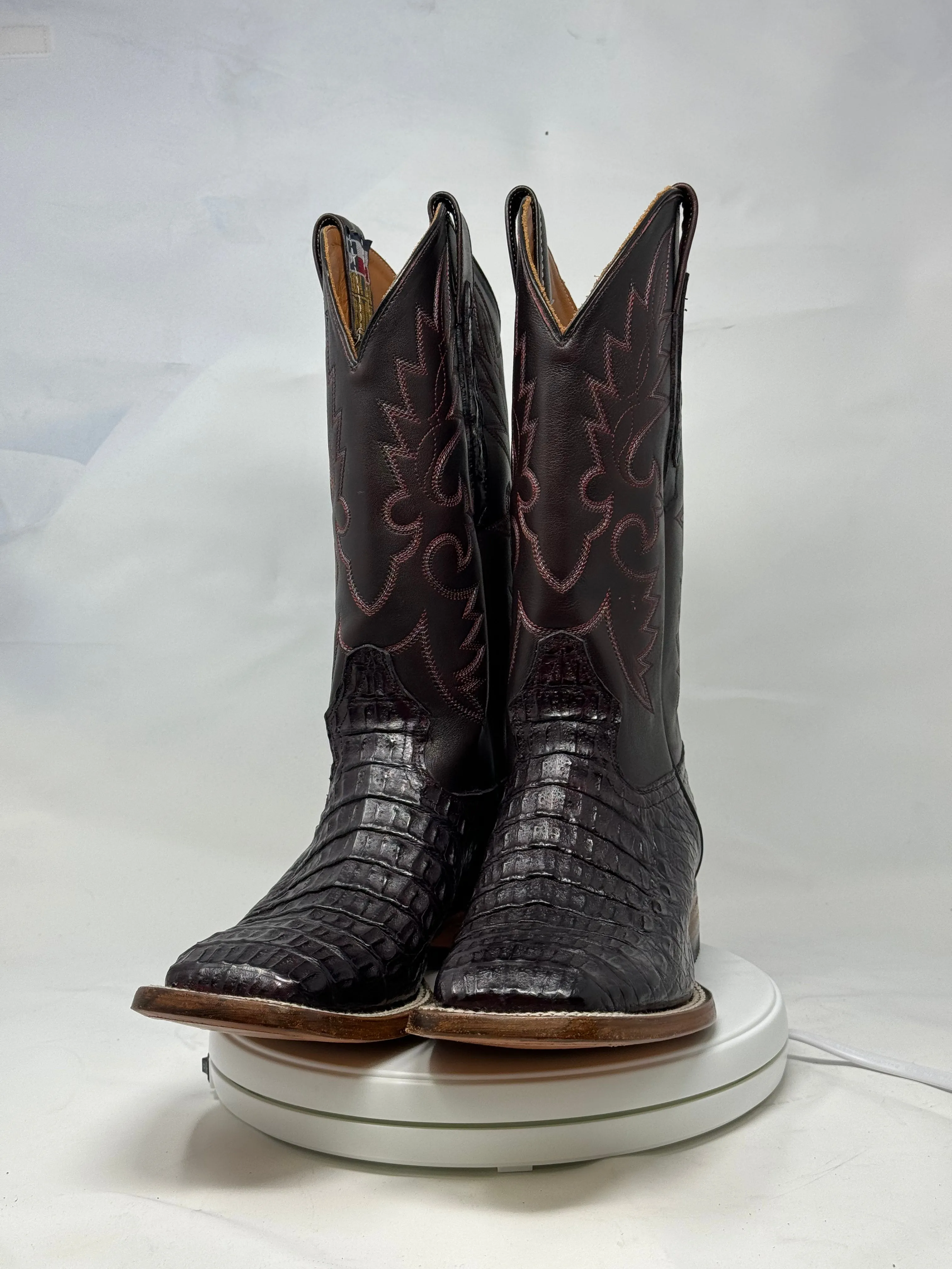 DJ2042 | Don Juan Boots Men's Caiman Back Black Cherry H Toe P