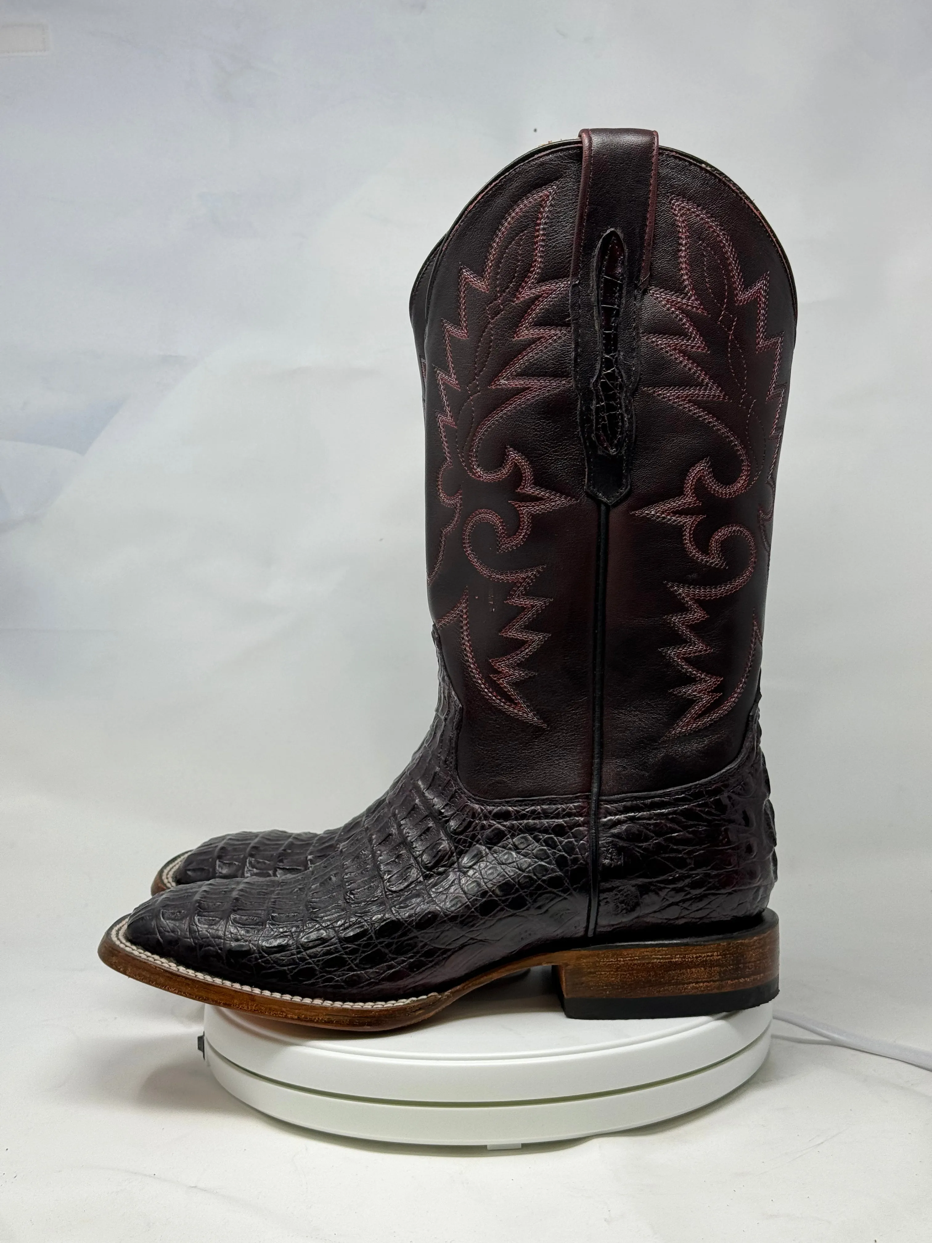 DJ2042 | Don Juan Boots Men's Caiman Back Black Cherry H Toe P