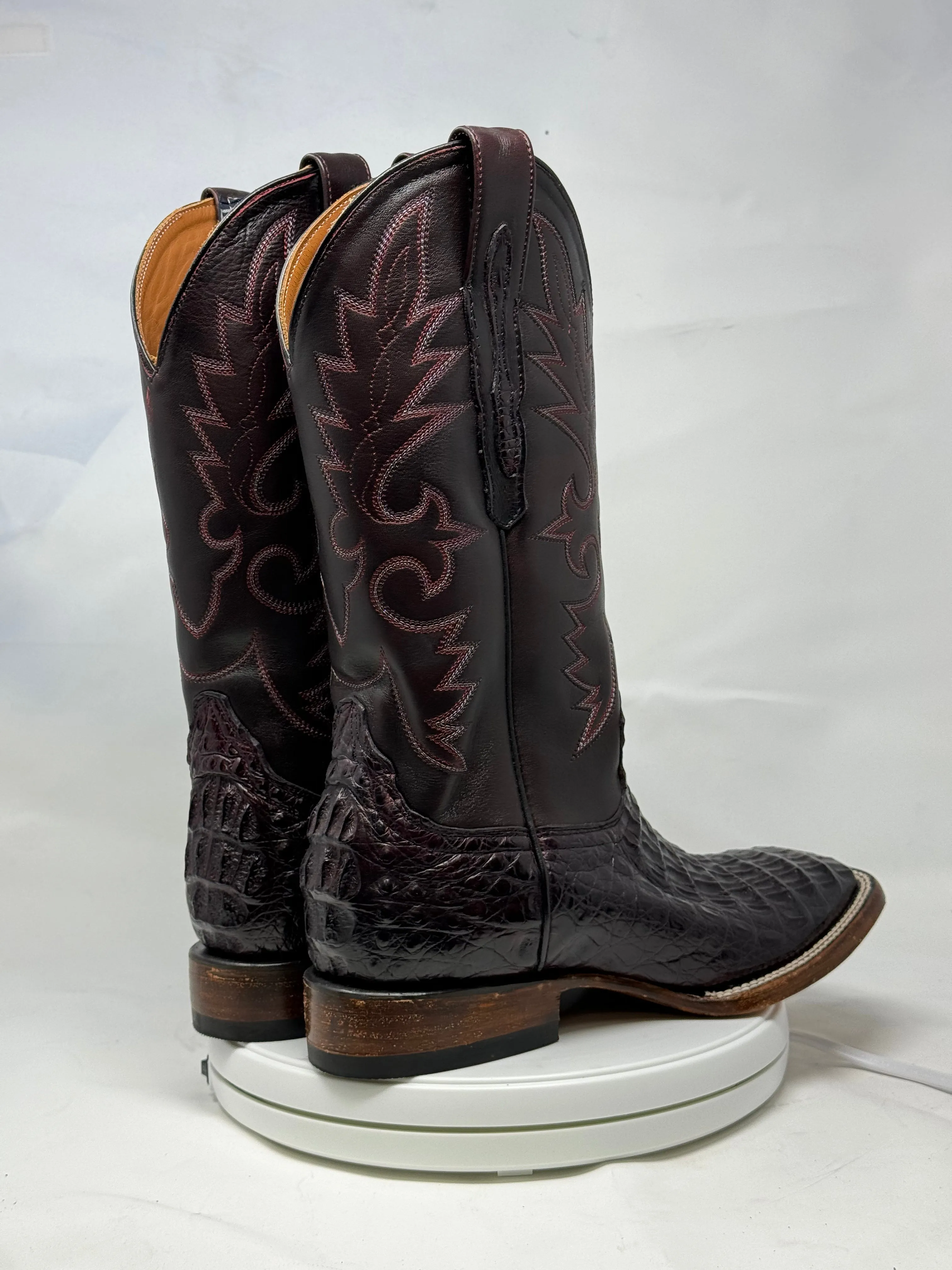 DJ2042 | Don Juan Boots Men's Caiman Back Black Cherry H Toe P