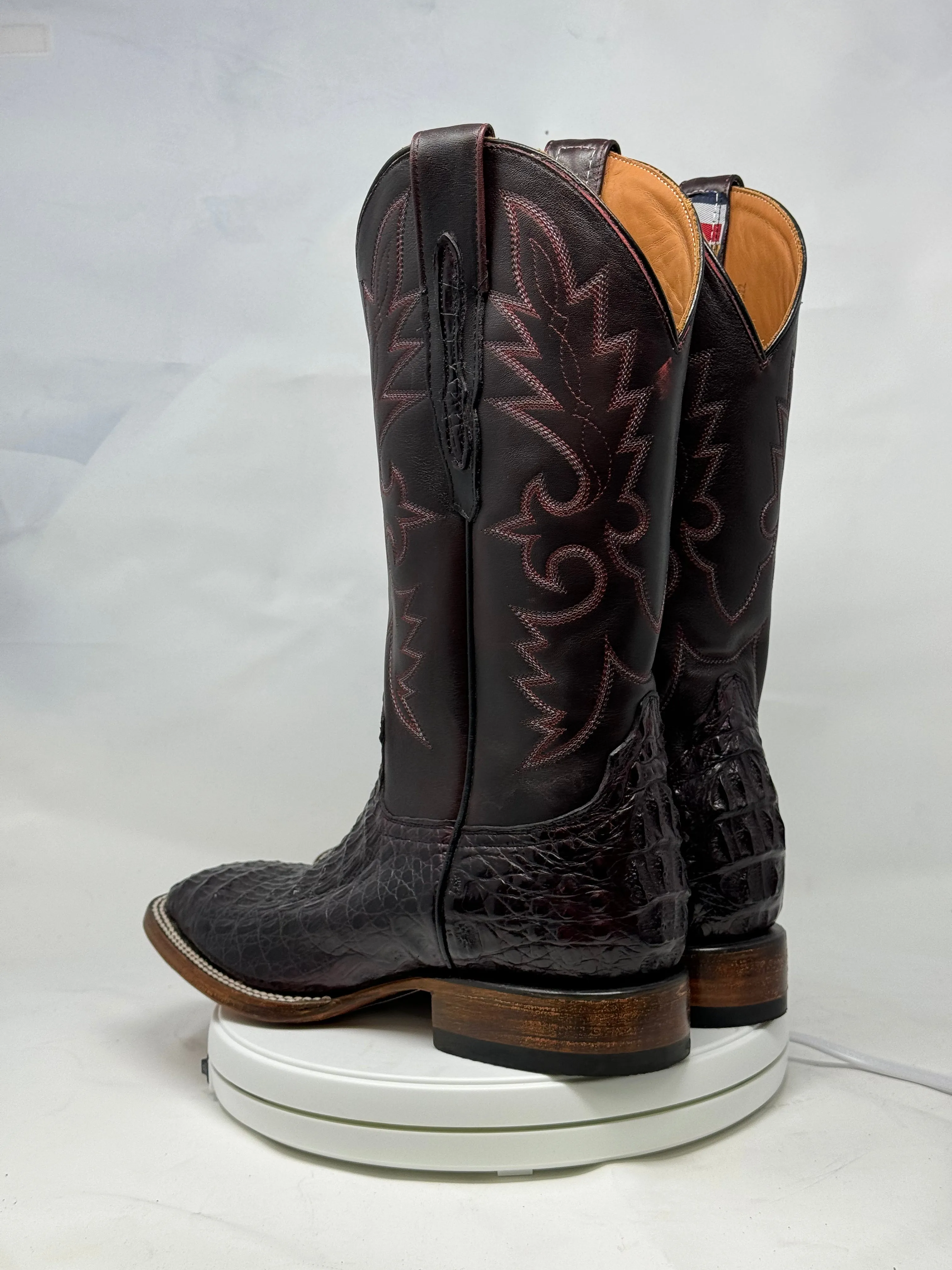 DJ2042 | Don Juan Boots Men's Caiman Back Black Cherry H Toe P