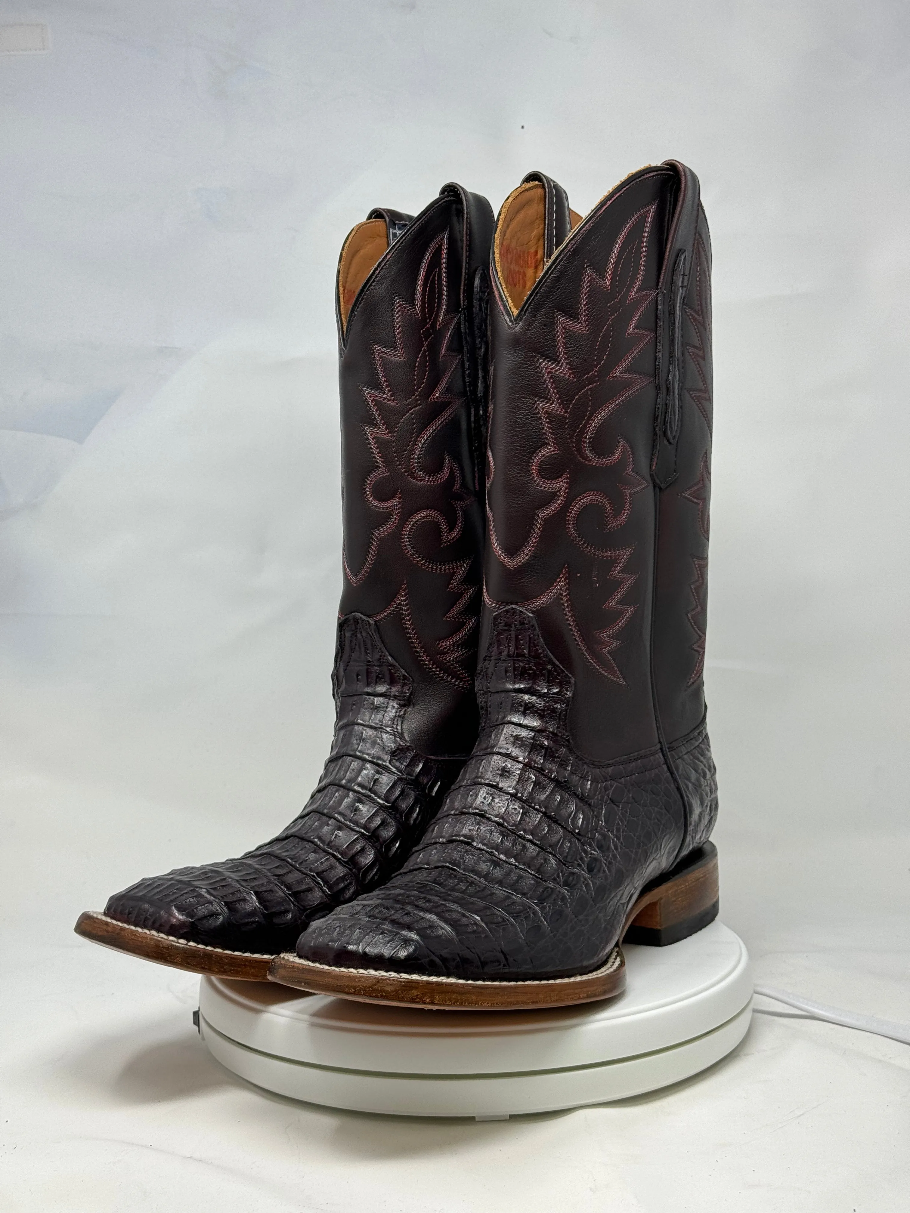 DJ2042 | Don Juan Boots Men's Caiman Back Black Cherry H Toe P