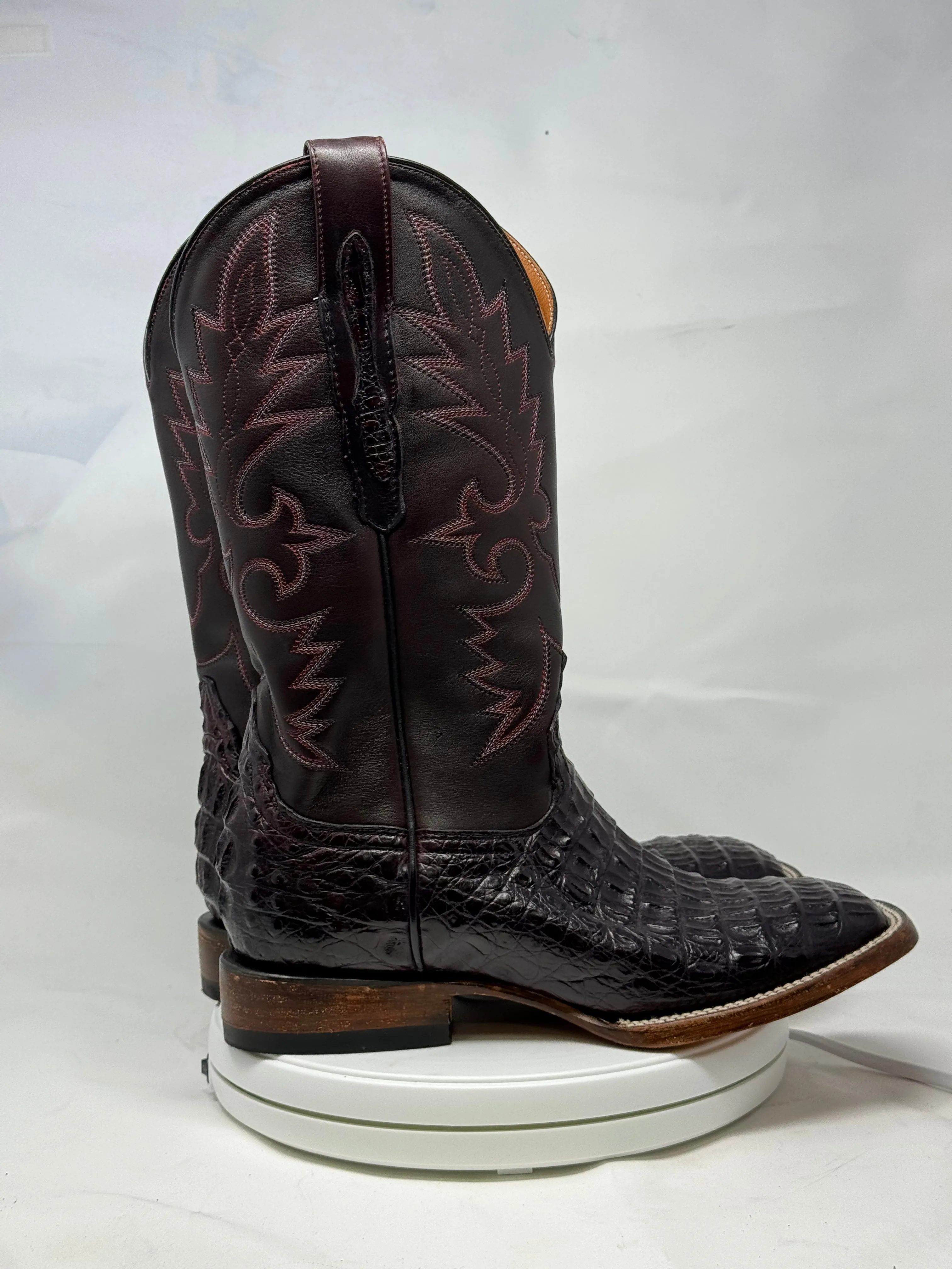 DJ2042 | Don Juan Boots Men's Caiman Back Black Cherry H Toe P