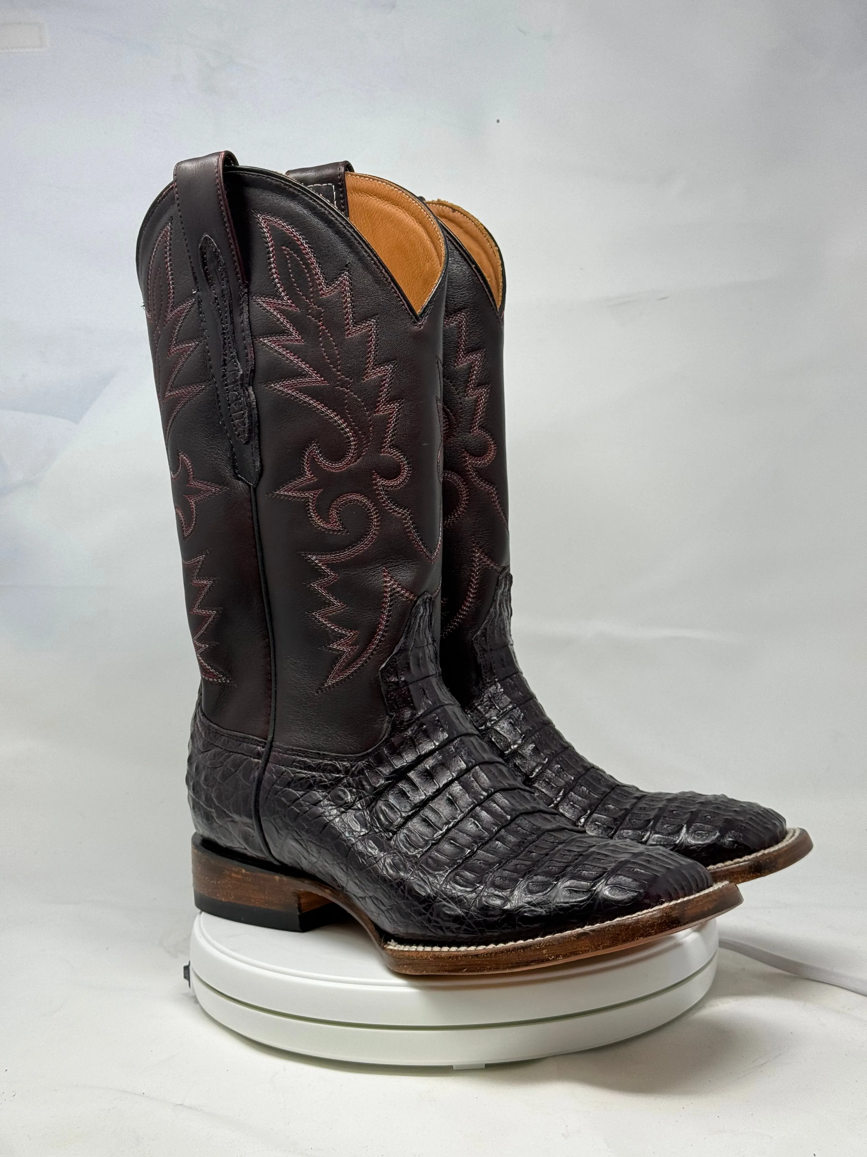 DJ2042 | Don Juan Boots Men's Caiman Back Black Cherry H Toe P