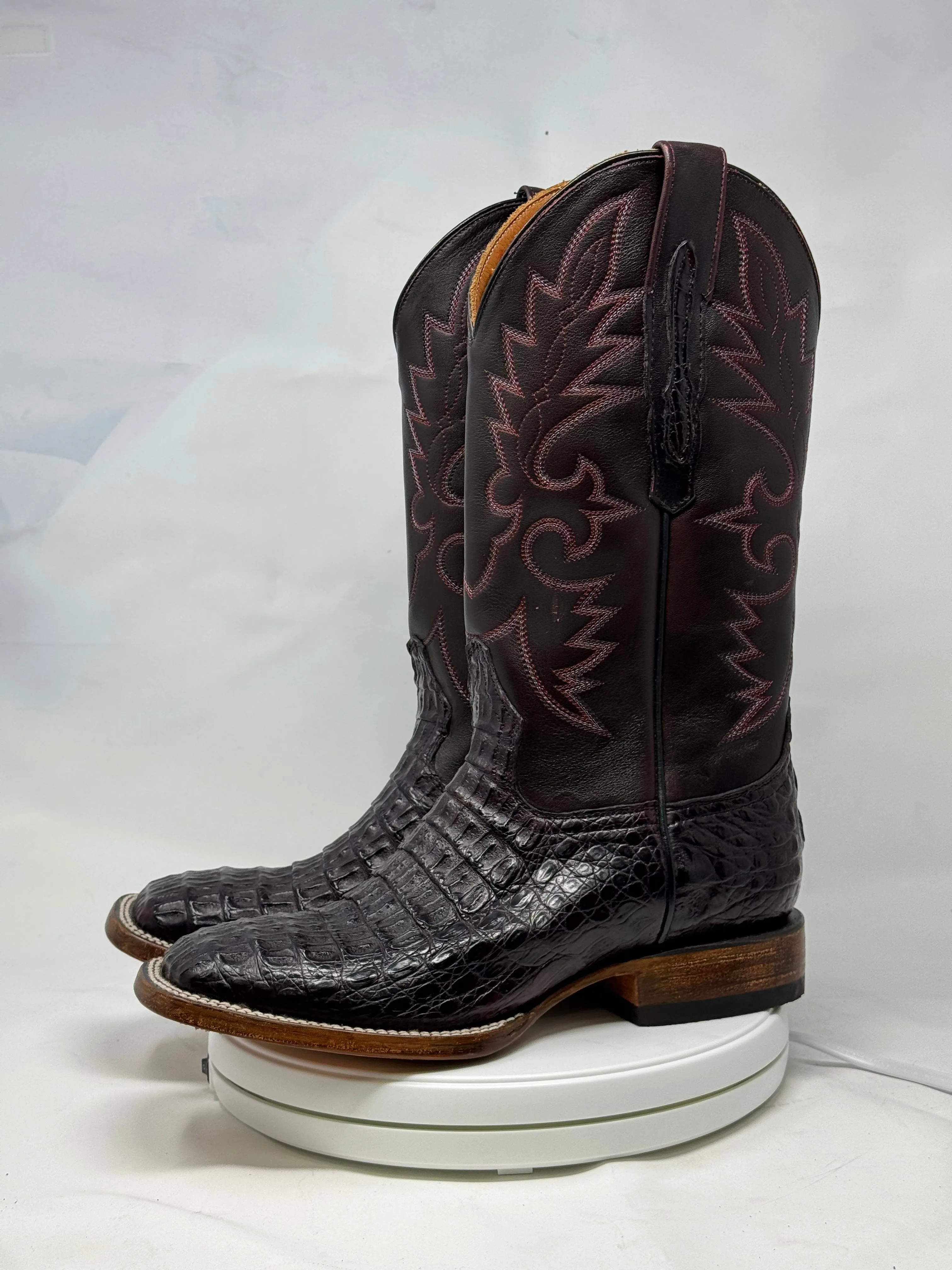 DJ2042 | Don Juan Boots Men's Caiman Back Black Cherry H Toe P