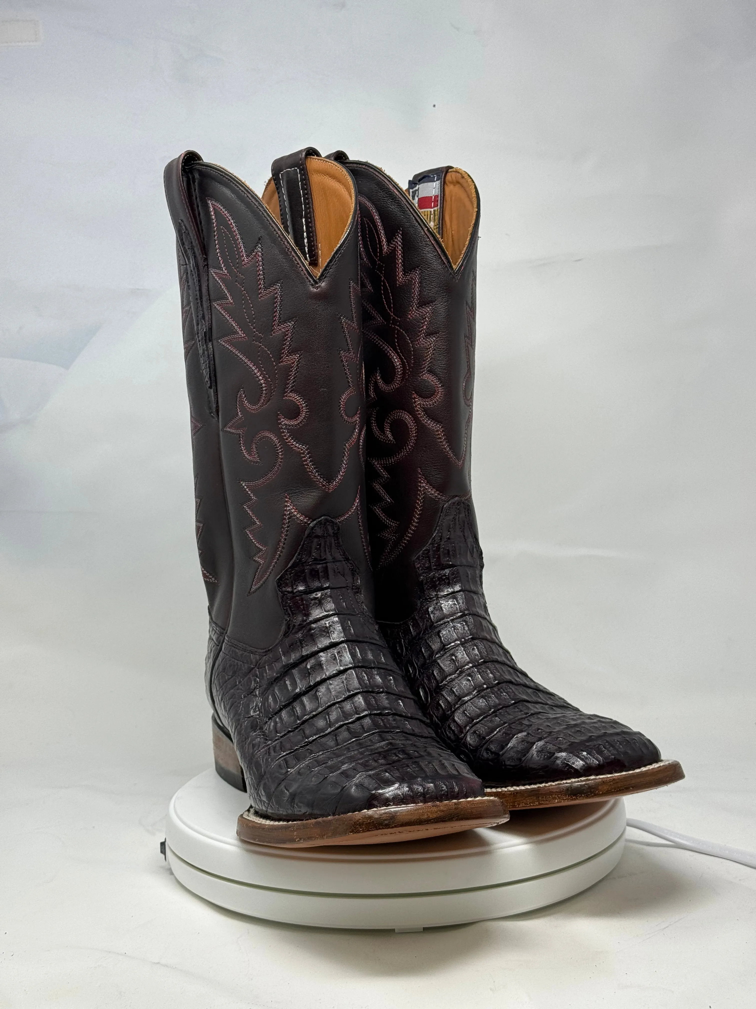 DJ2042 | Don Juan Boots Men's Caiman Back Black Cherry H Toe P