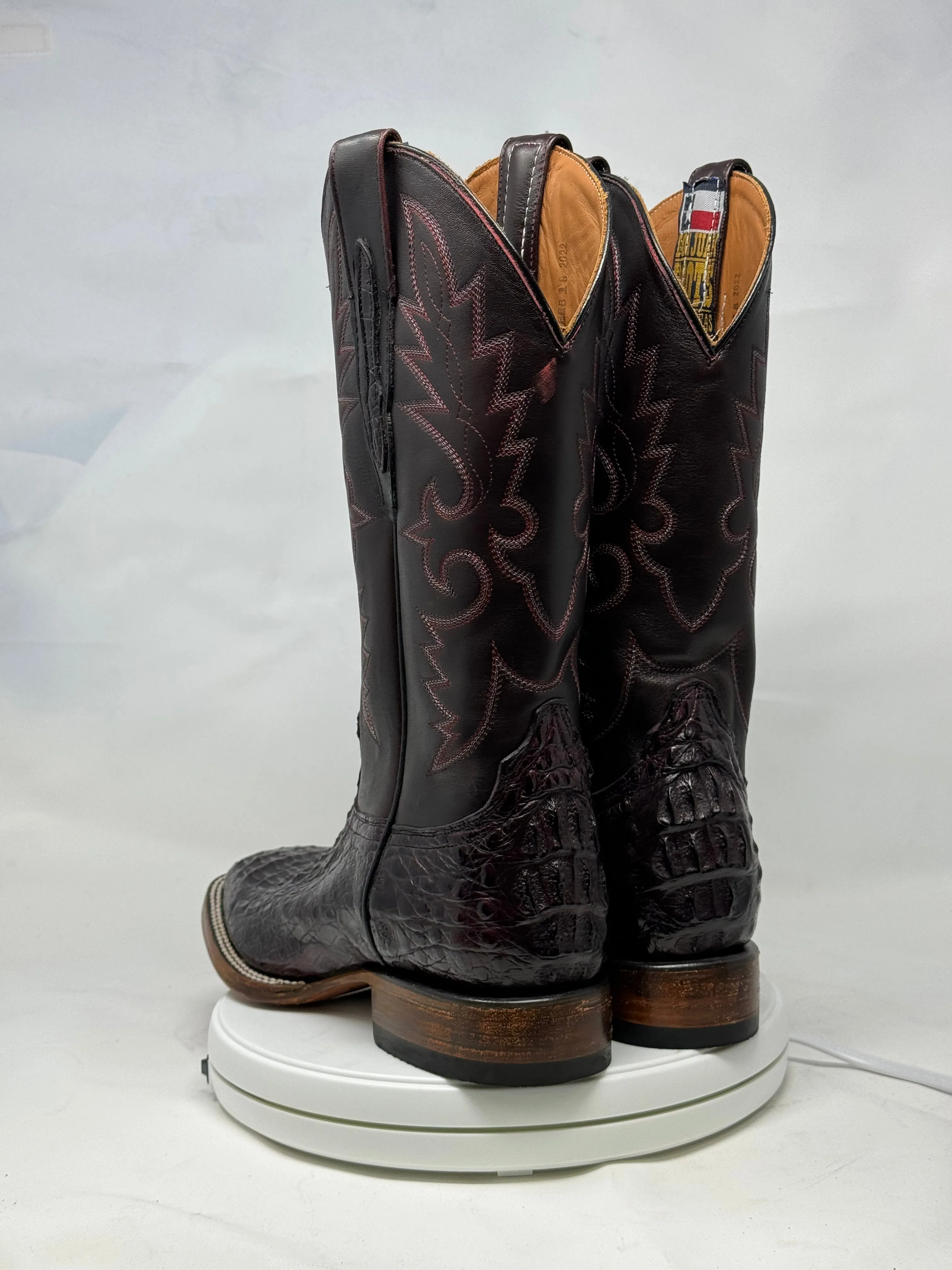 DJ2042 | Don Juan Boots Men's Caiman Back Black Cherry H Toe P