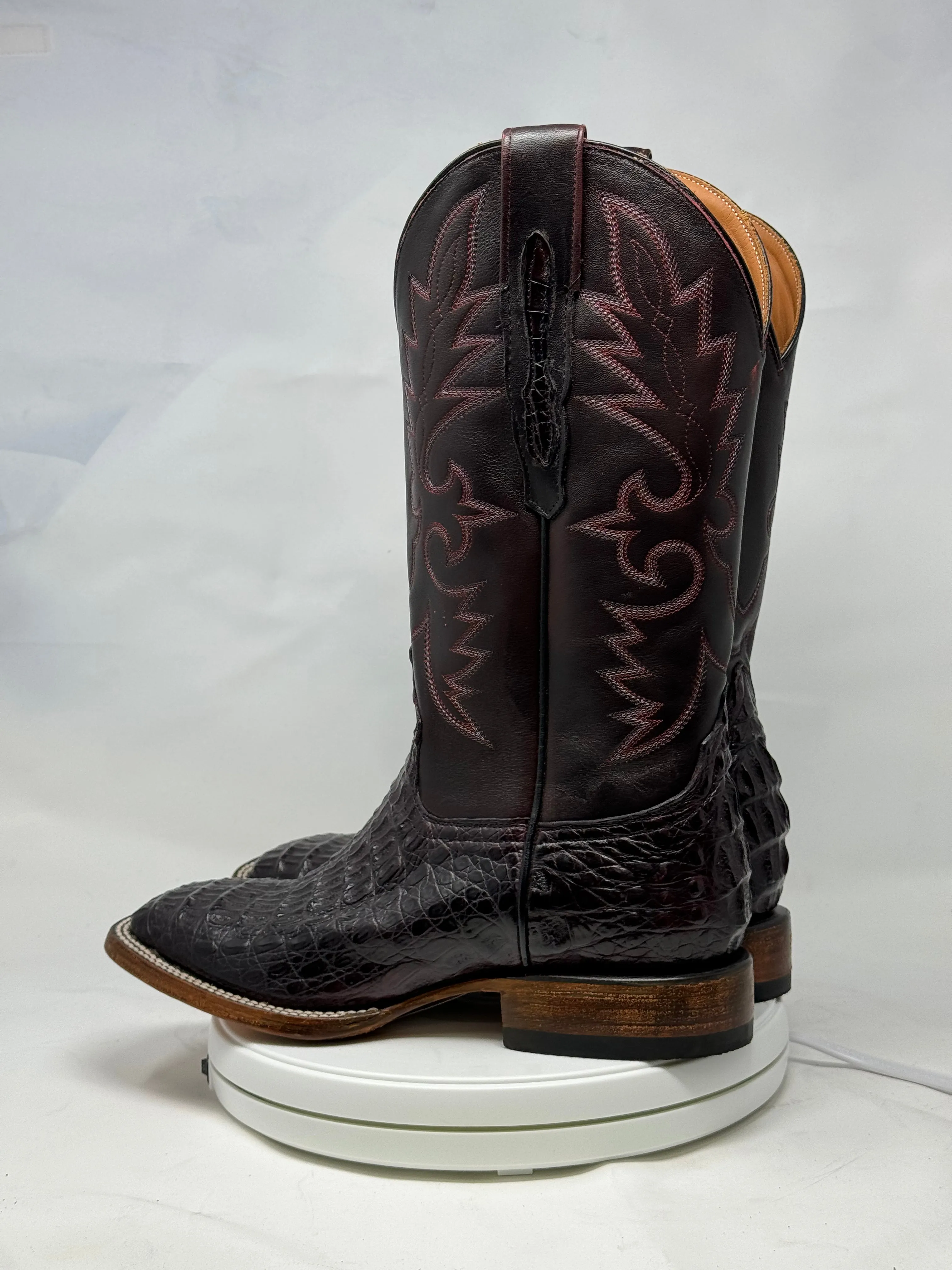 DJ2042 | Don Juan Boots Men's Caiman Back Black Cherry H Toe P