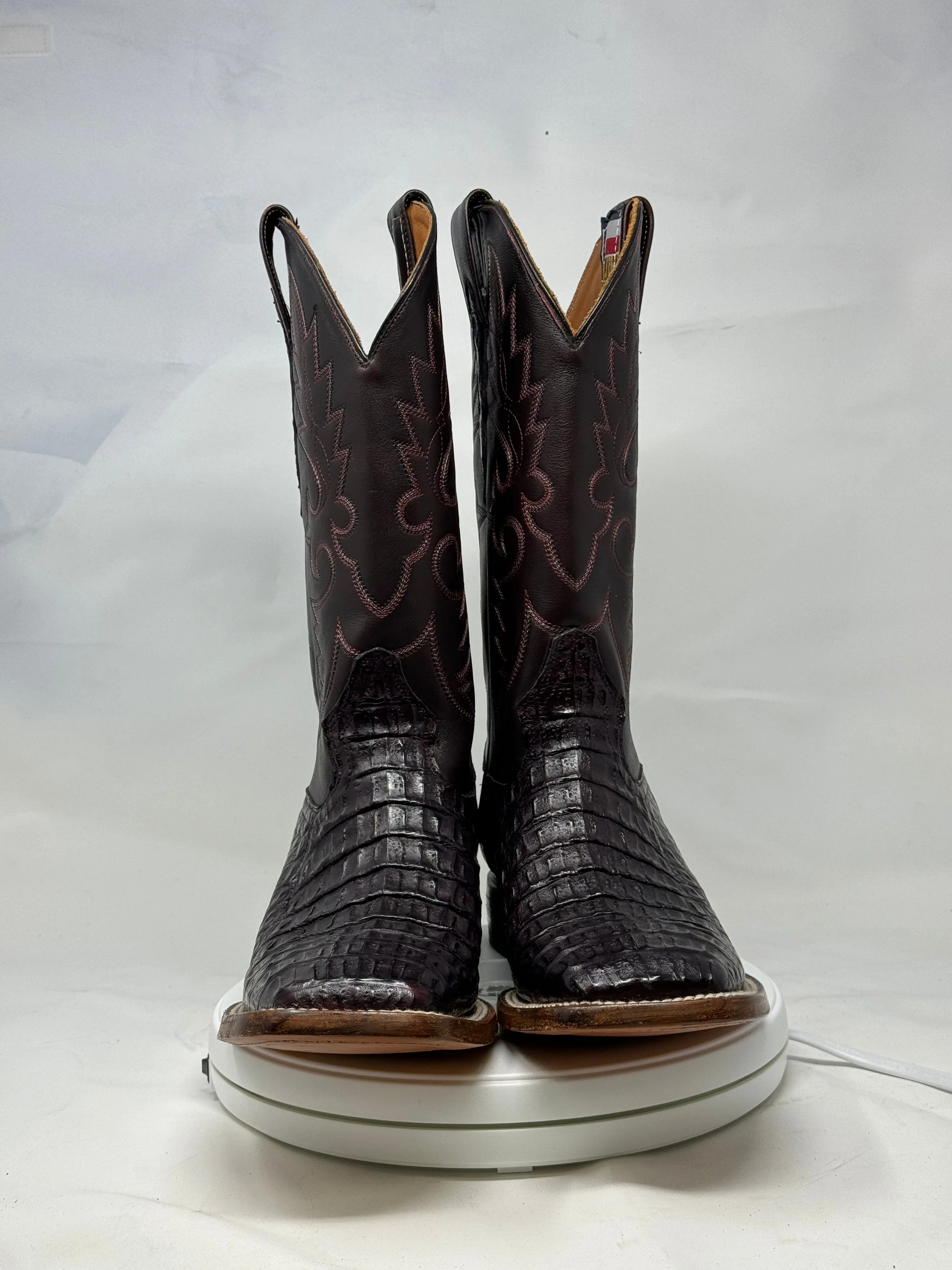DJ2042 | Don Juan Boots Men's Caiman Back Black Cherry H Toe P