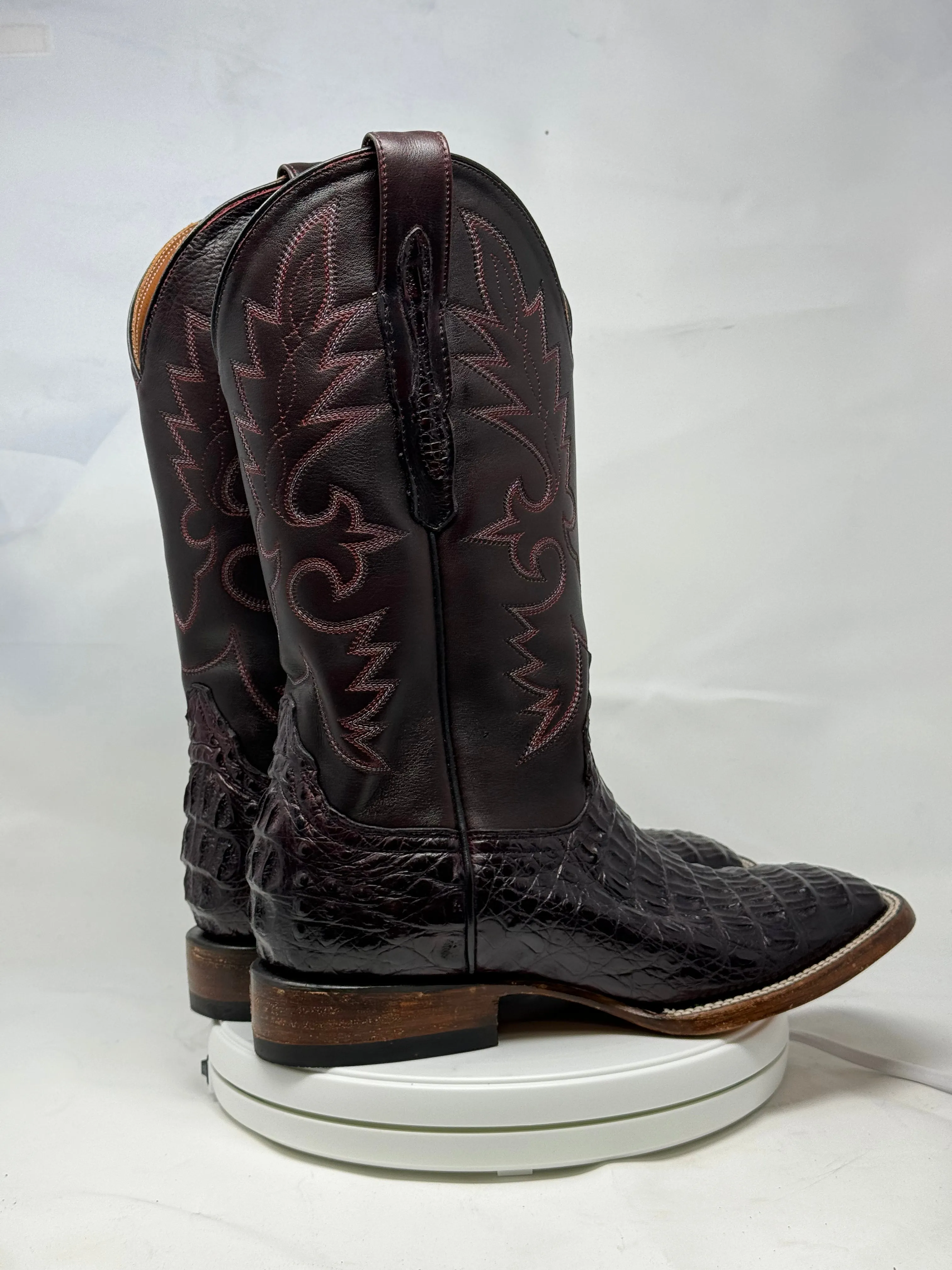 DJ2042 | Don Juan Boots Men's Caiman Back Black Cherry H Toe P