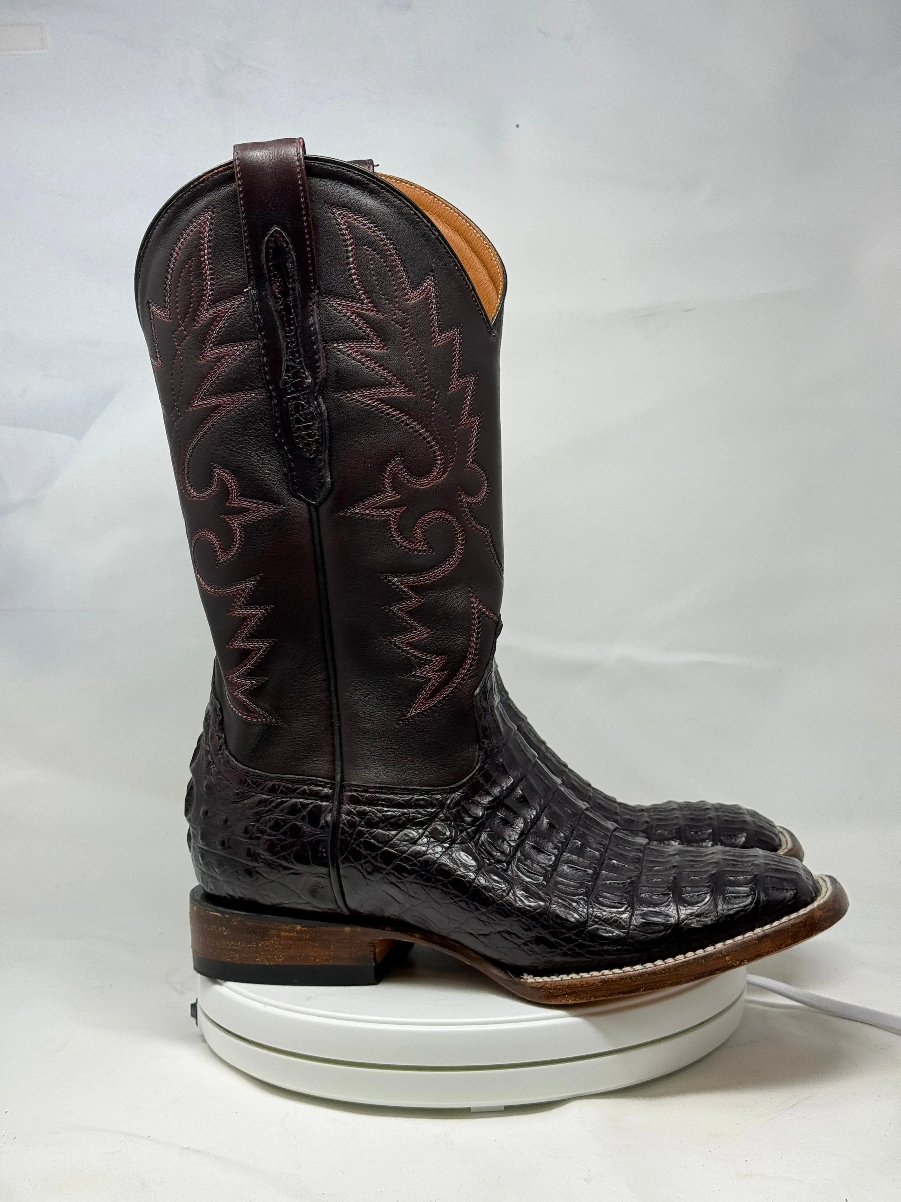 DJ2042 | Don Juan Boots Men's Caiman Back Black Cherry H Toe P
