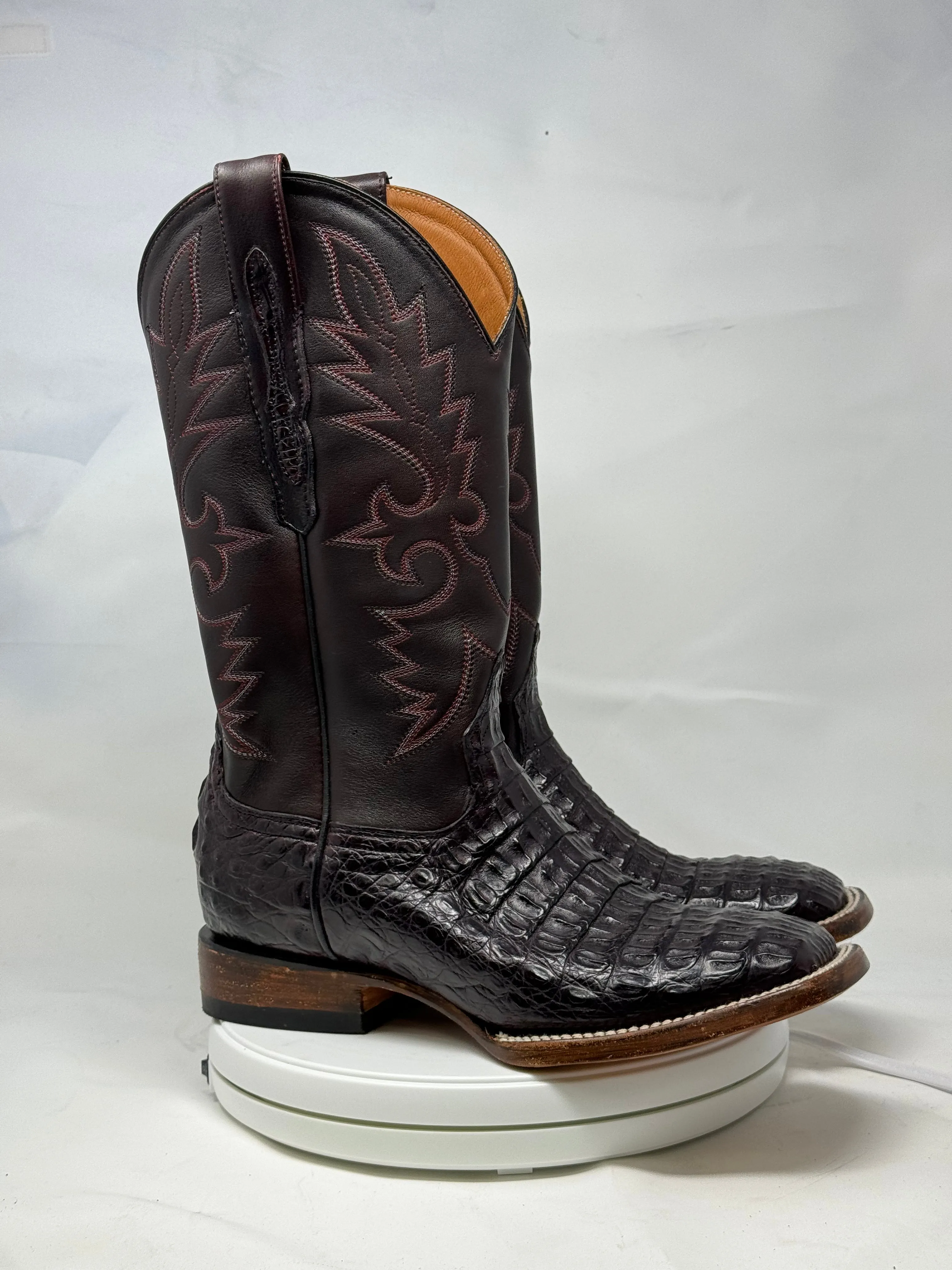 DJ2042 | Don Juan Boots Men's Caiman Back Black Cherry H Toe P