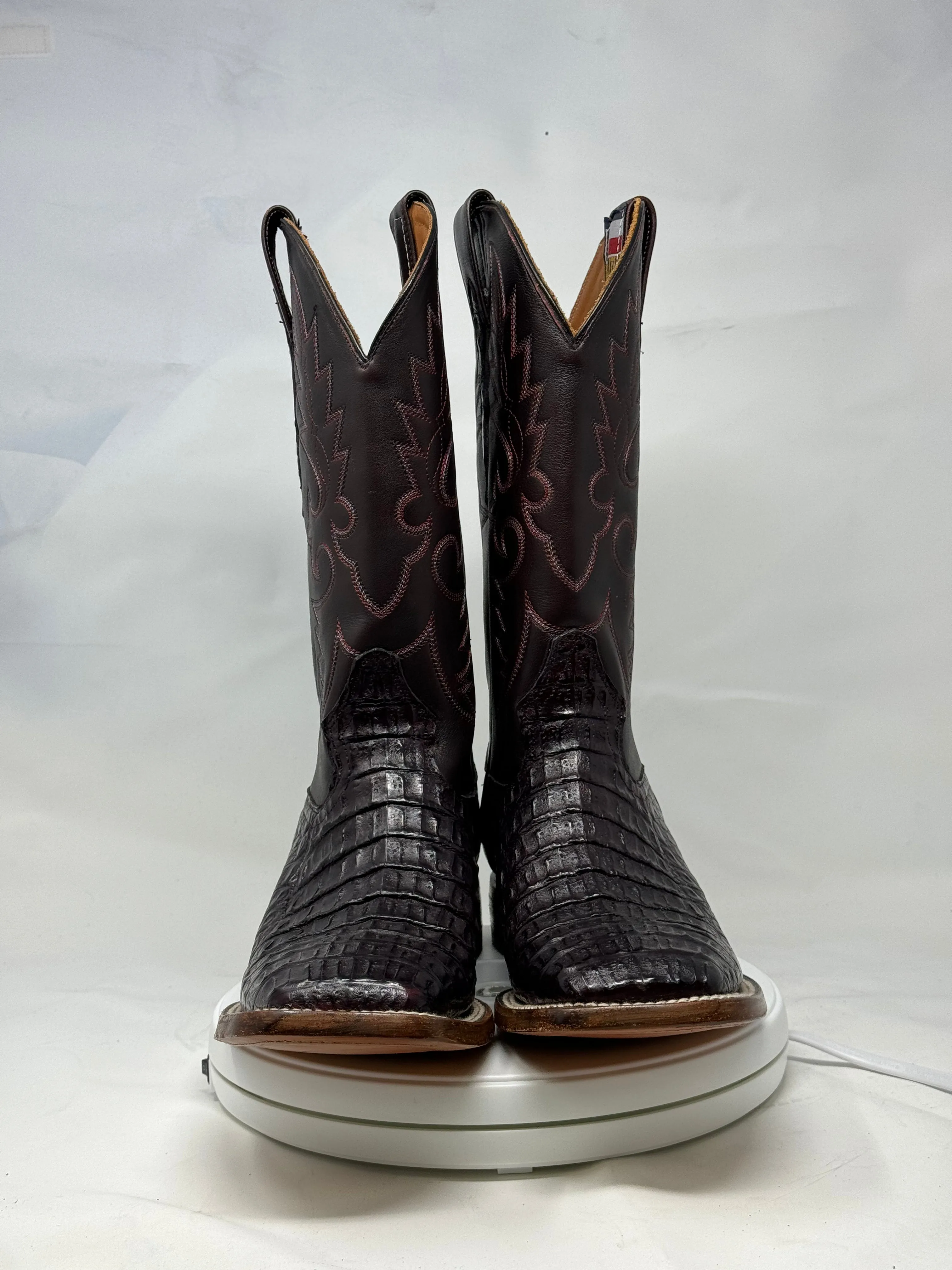 DJ2042 | Don Juan Boots Men's Caiman Back Black Cherry H Toe P