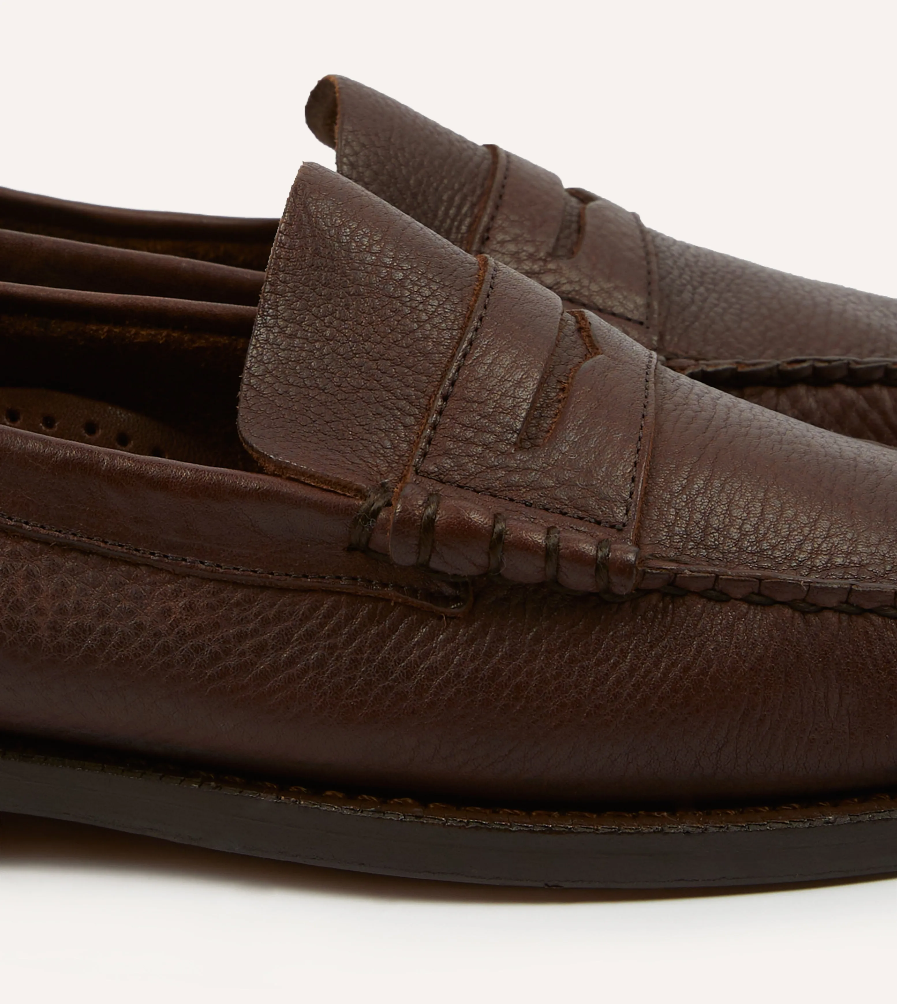 Drake's by Sebago Citysides Dan Bison Leather Loafer