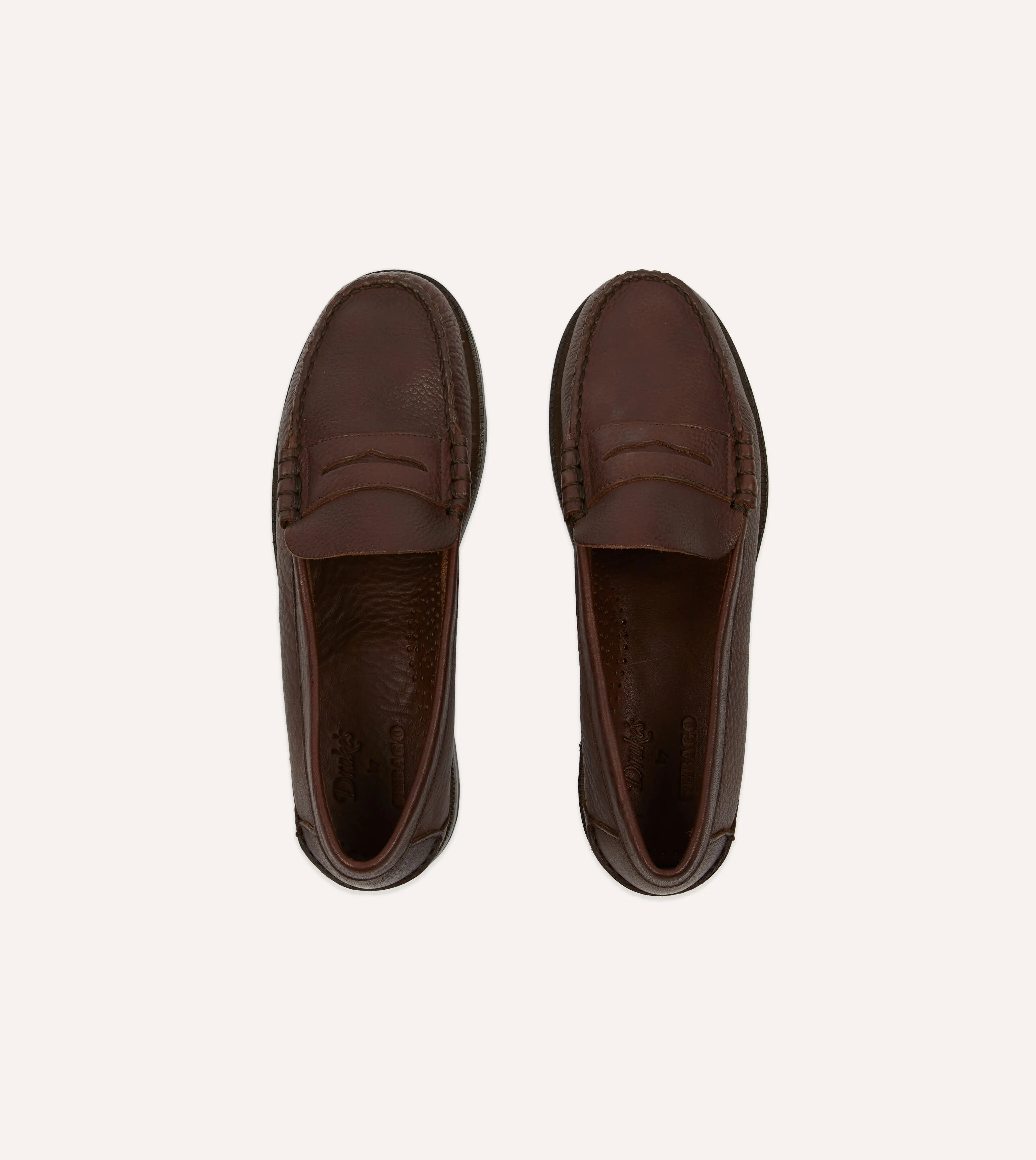 Drake's by Sebago Citysides Dan Bison Leather Loafer