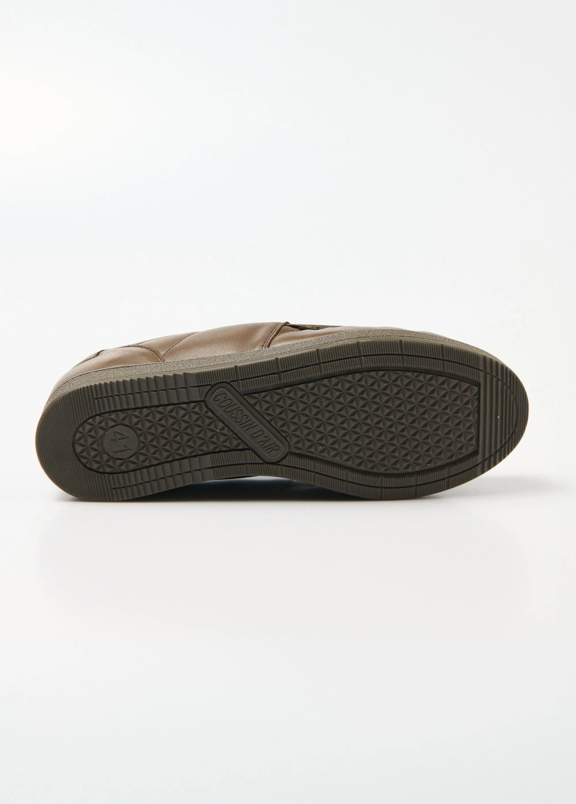 Elasticated leather loafers with removable sole