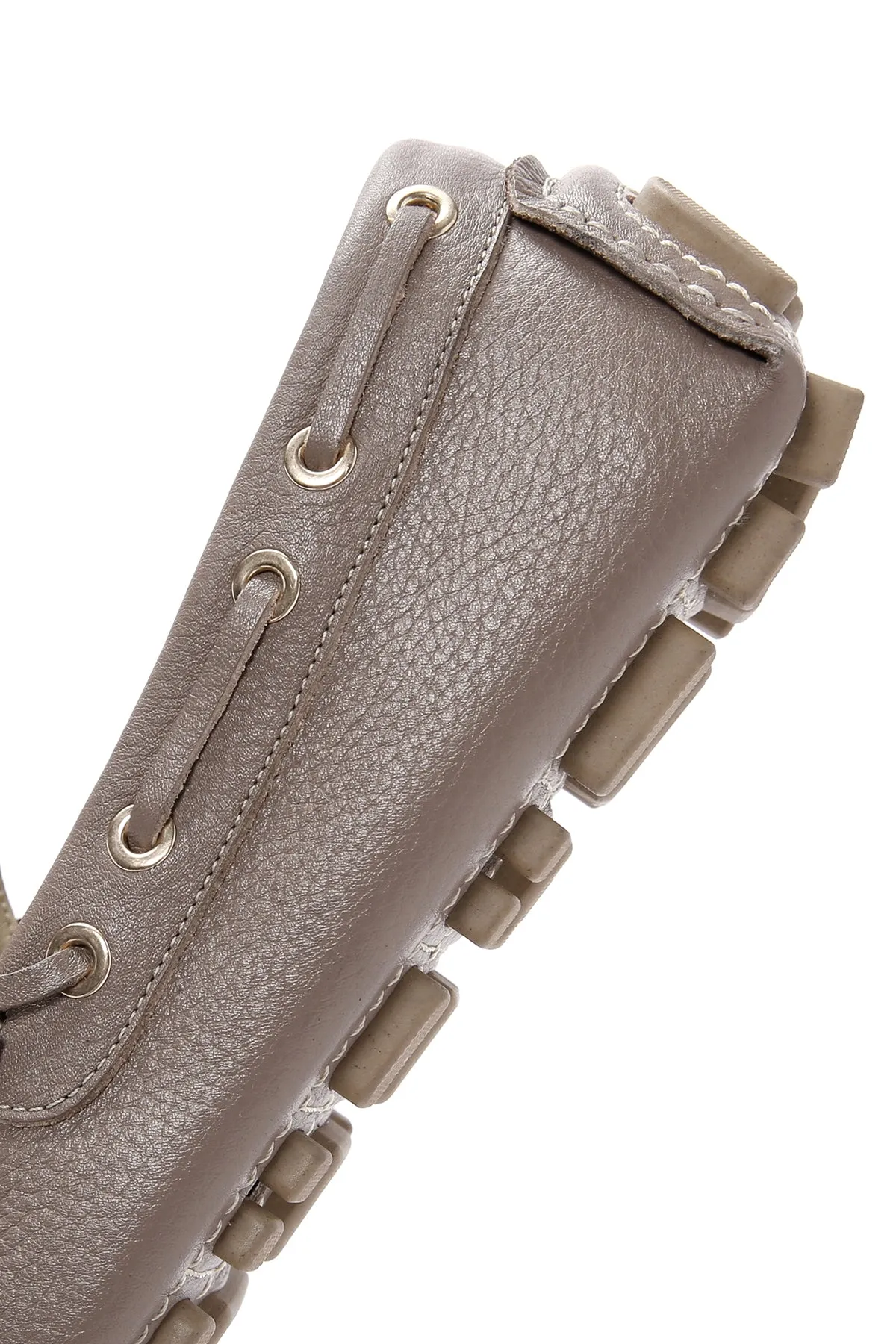 Erkek Vizon Deri Comfort Loafer