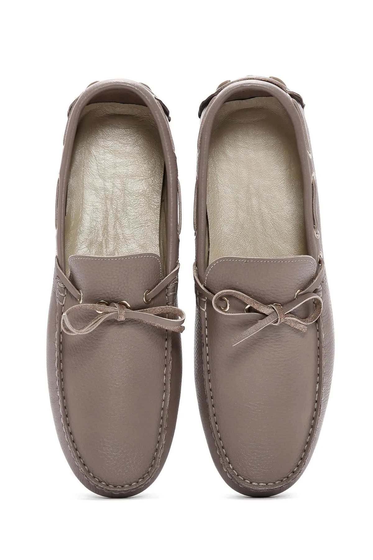 Erkek Vizon Deri Comfort Loafer