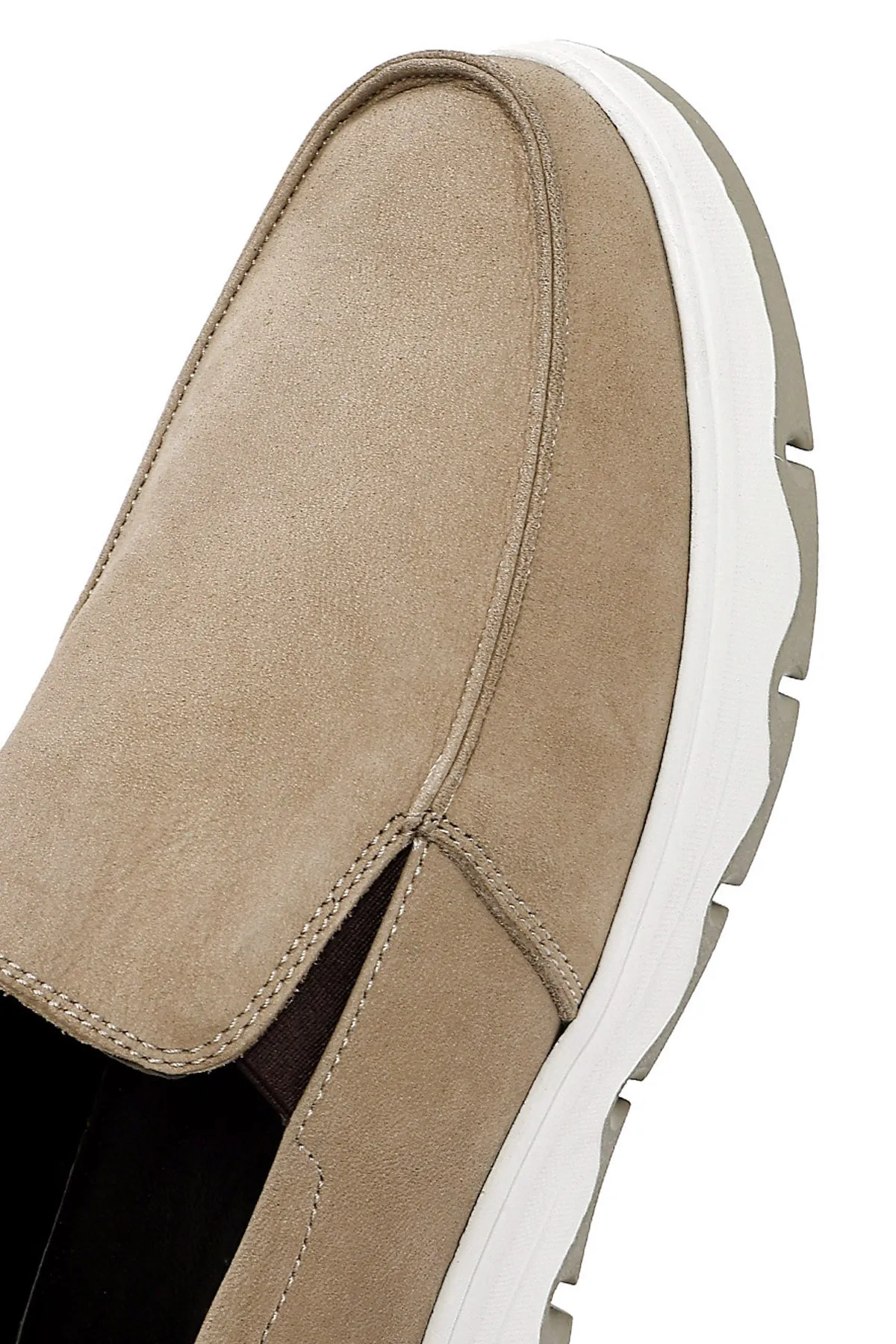 Erkek Vizon Nubuk Deri Comfort Loafer