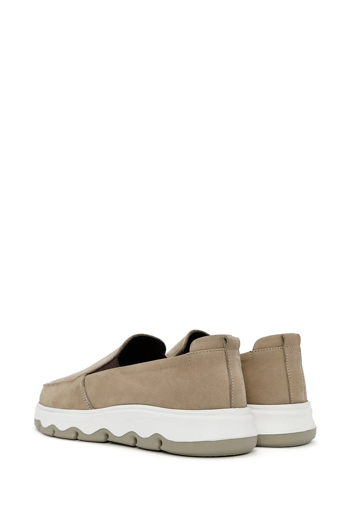 Erkek Vizon Nubuk Deri Comfort Loafer