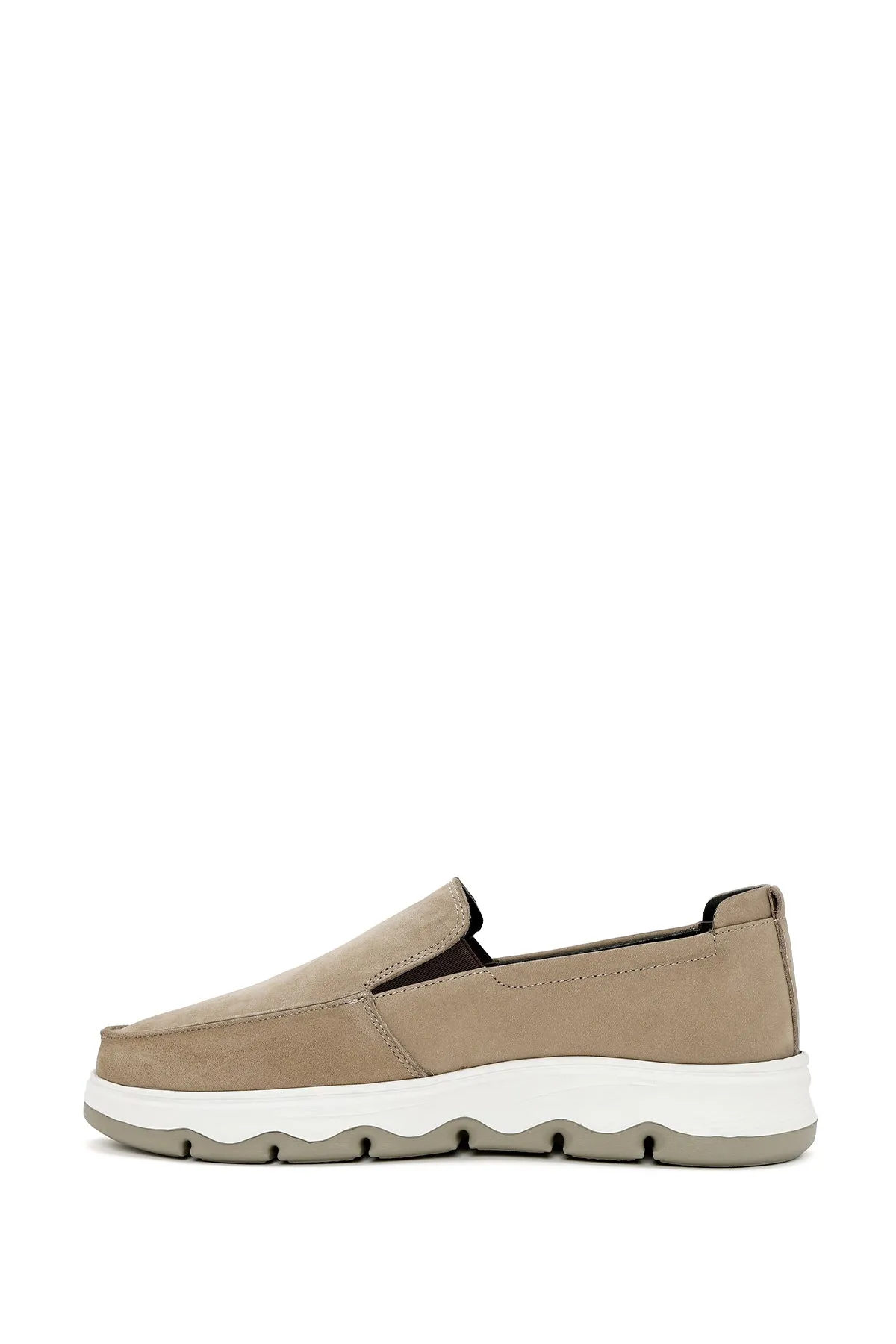 Erkek Vizon Nubuk Deri Comfort Loafer