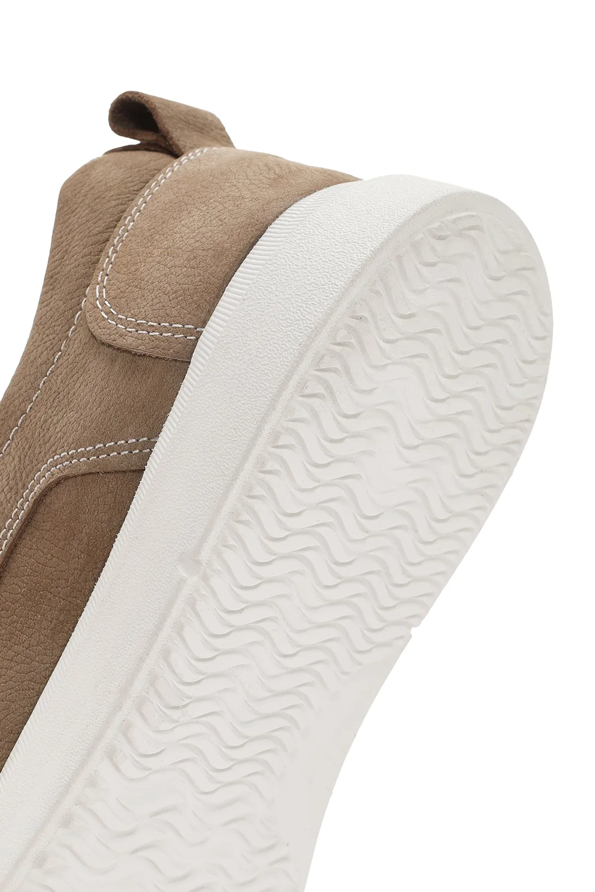 Erkek Vizon Nubuk Deri Comfort Loafer