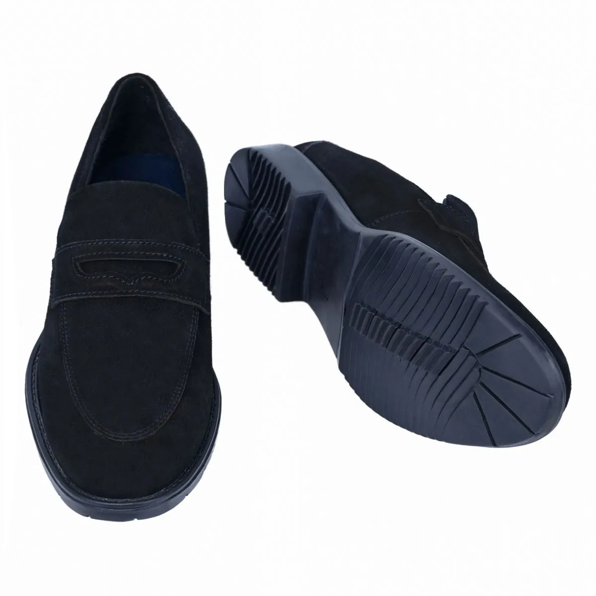 Exclusive Penny Loafer in Suede with Classy Rubber Sole
