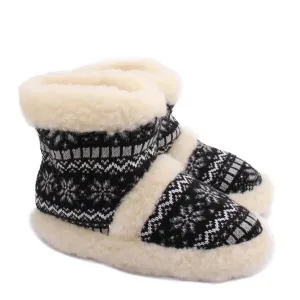 FAUX FUR BOOTS black