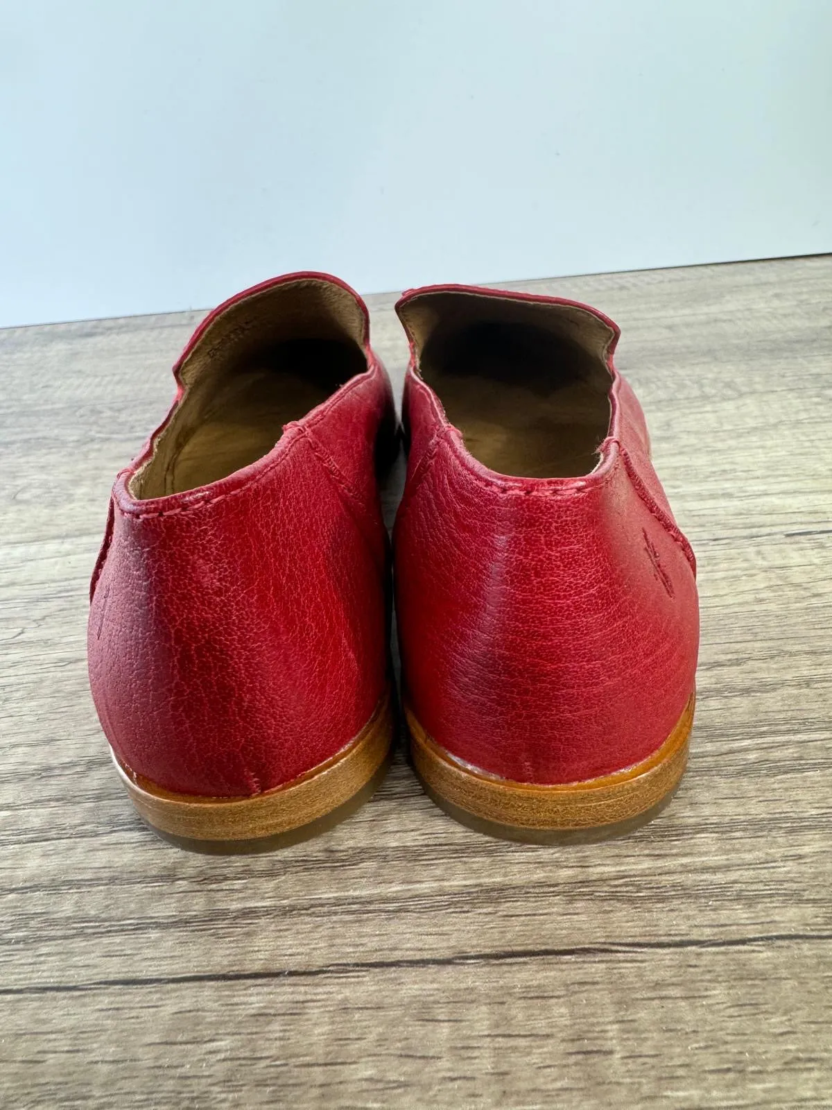 FRYE KENZIE VENETIAN RED FLAT LOAFERS