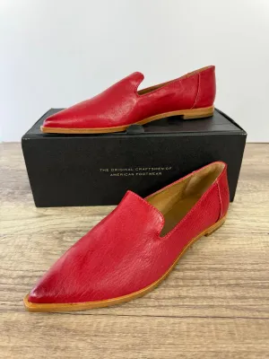FRYE KENZIE VENETIAN RED FLAT LOAFERS