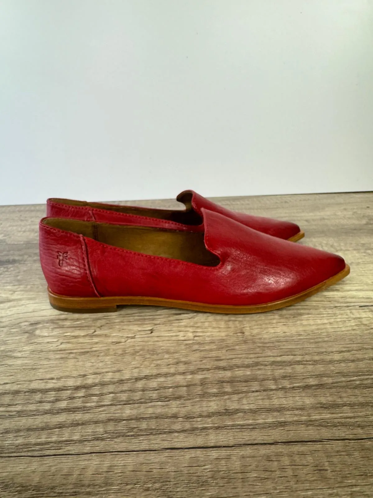 FRYE KENZIE VENETIAN RED FLAT LOAFERS