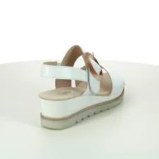 GABOR 24.645.21 WHITE LEATHER WEDGE SANDAL