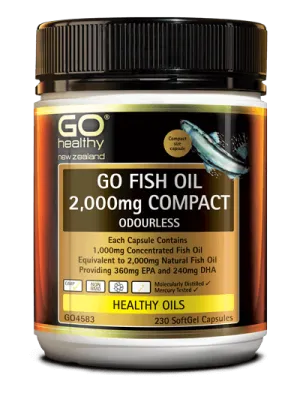 GO Healthy Go Fish Oil 2000mg Odourless 230 Capsules