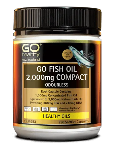 GO Healthy Go Fish Oil 2000mg Odourless 230 Capsules