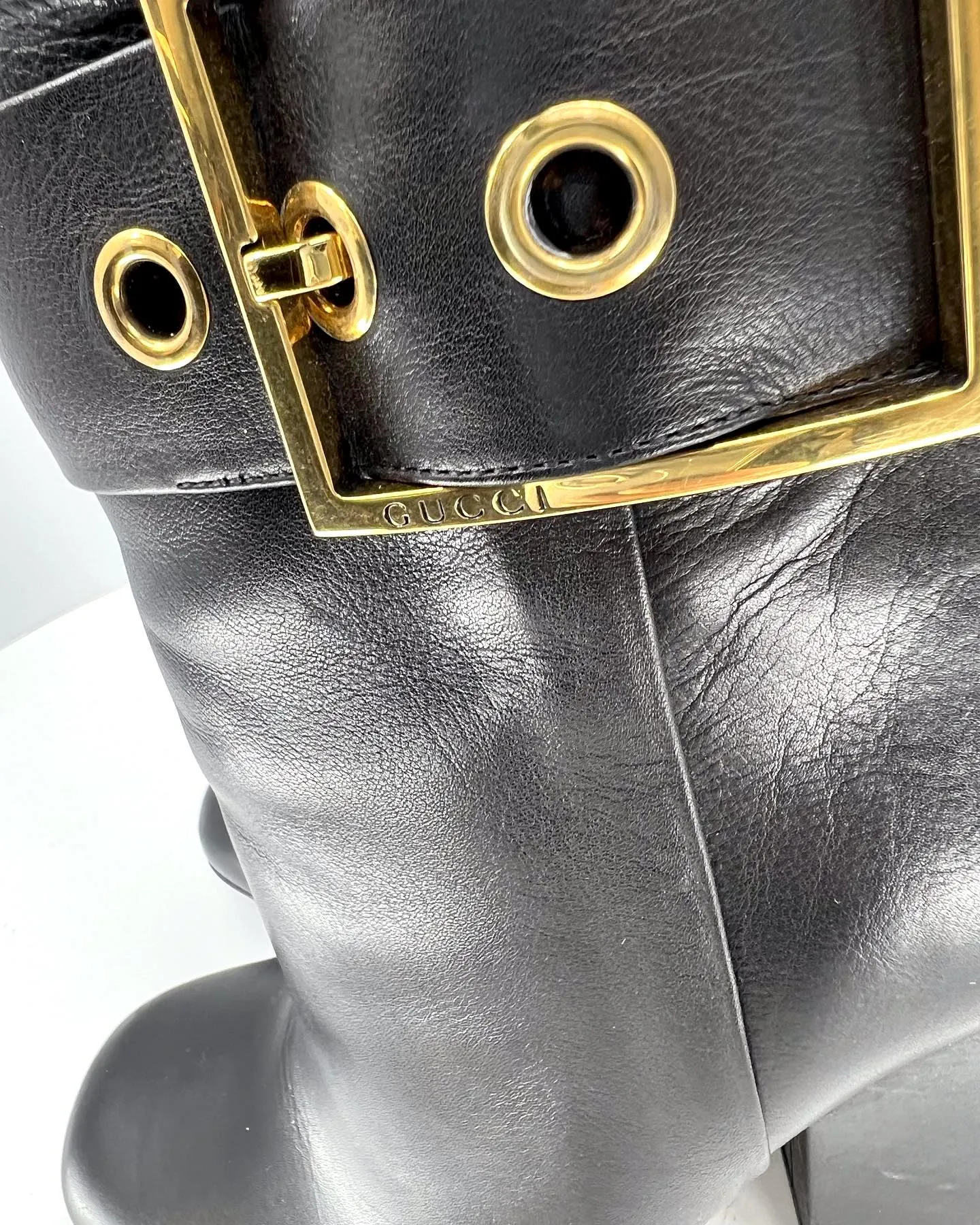 GUCCI LEATHER KESHA KNEE HIGH BOOTS