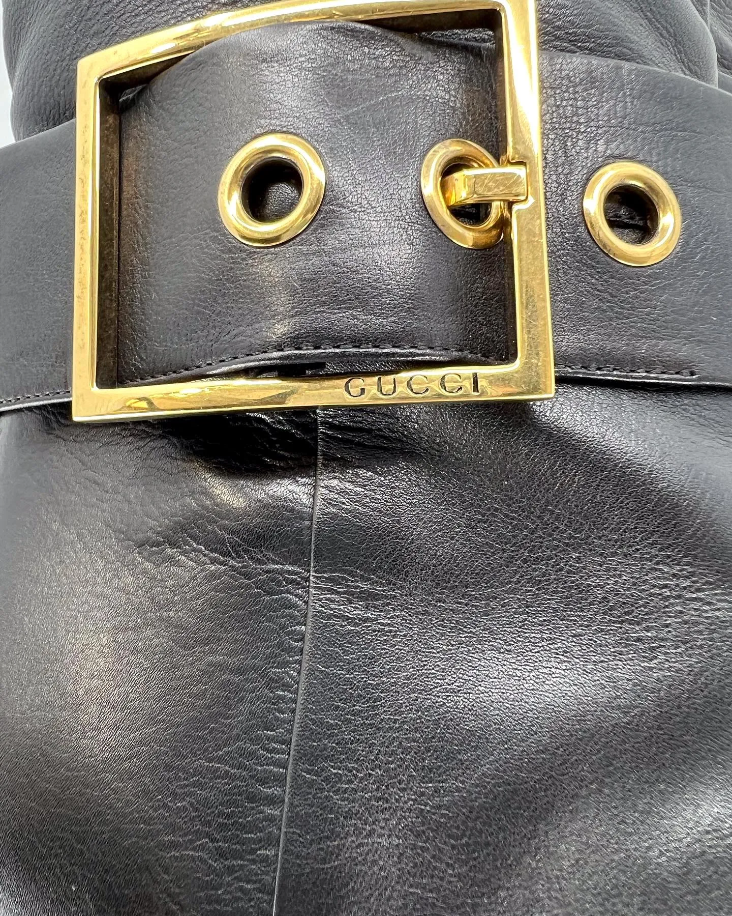 GUCCI LEATHER KESHA KNEE HIGH BOOTS