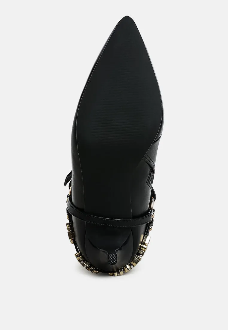 Harness Detail Stiletto Boots By RUW