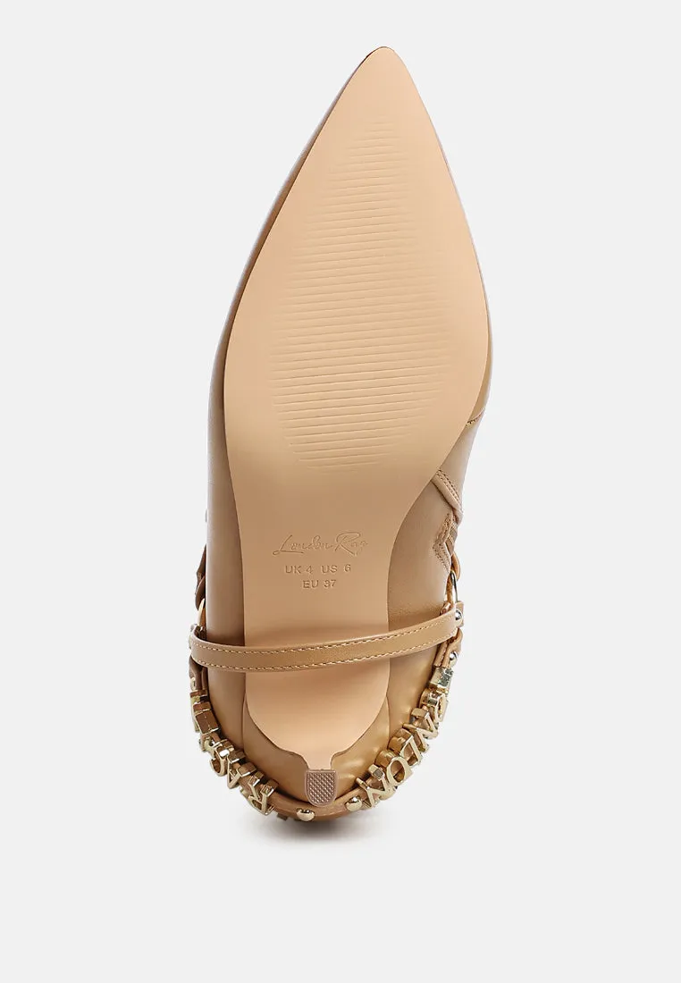 Harness Detail Stiletto Boots By RUW