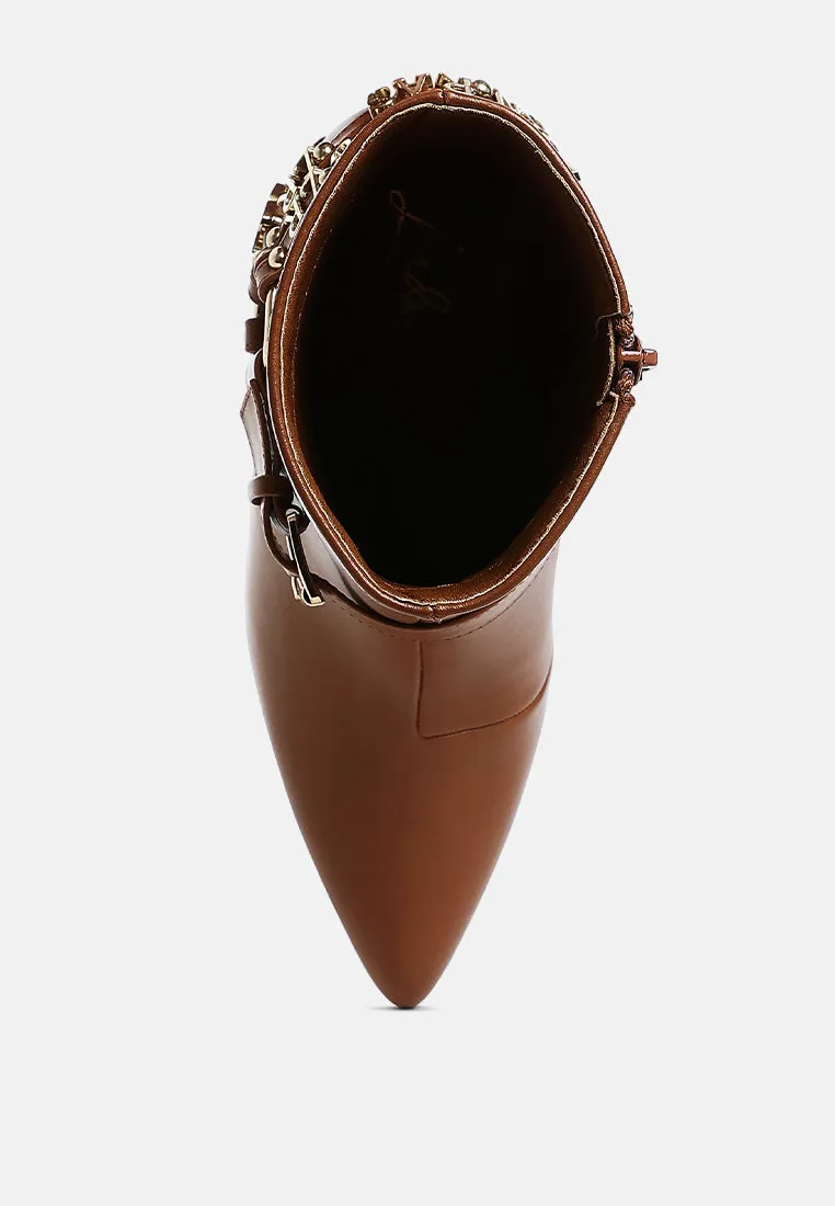 Harness Detail Stiletto Boots By RUW