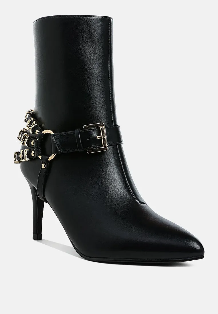 Harness Detail Stiletto Boots By RUW