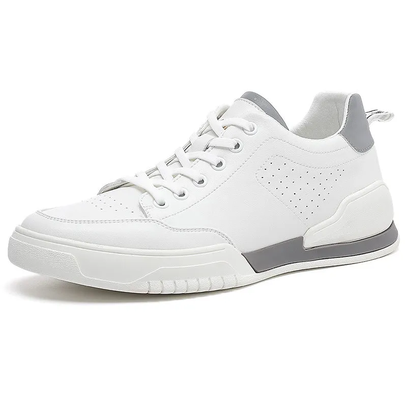 High Quailty Comfortable Cow Leather Flat Shoes Air Sole Slip On Breathable Casual Leather Sneakers For Men