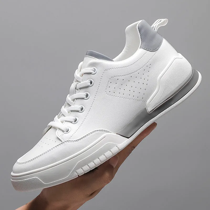 High Quailty Comfortable Cow Leather Flat Shoes Air Sole Slip On Breathable Casual Leather Sneakers For Men