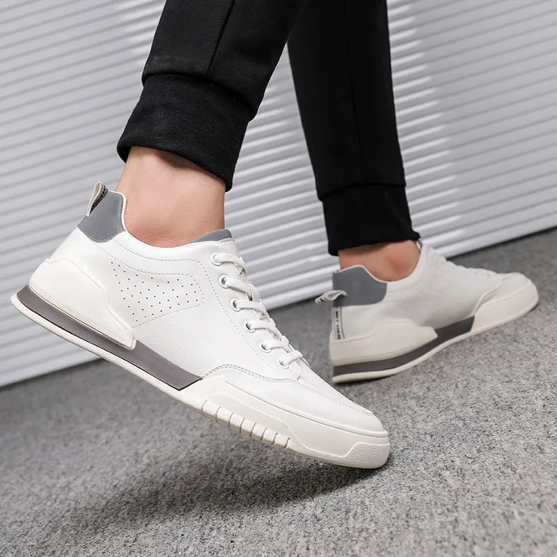 High Quailty Comfortable Cow Leather Flat Shoes Air Sole Slip On Breathable Casual Leather Sneakers For Men