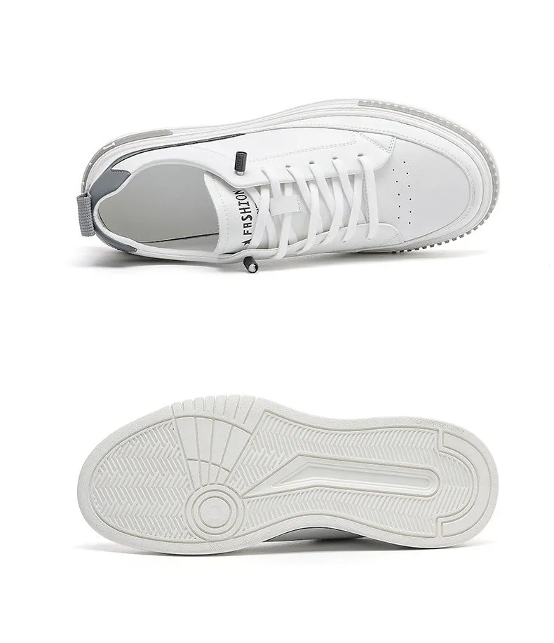High Quailty Comfortable Cow Leather Flat Shoes Air Sole Slip On Breathable Casual Leather Sneakers For Men
