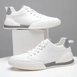 High Quailty Comfortable Cow Leather Flat Shoes Air Sole Slip On Breathable Casual Leather Sneakers For Men