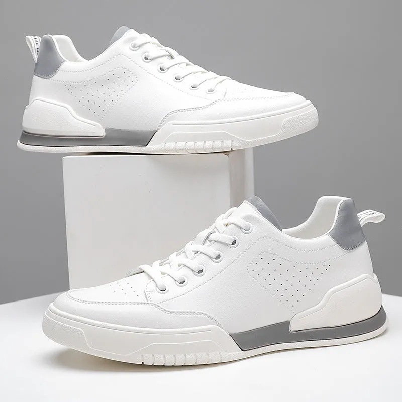 High Quailty Comfortable Cow Leather Flat Shoes Air Sole Slip On Breathable Casual Leather Sneakers For Men