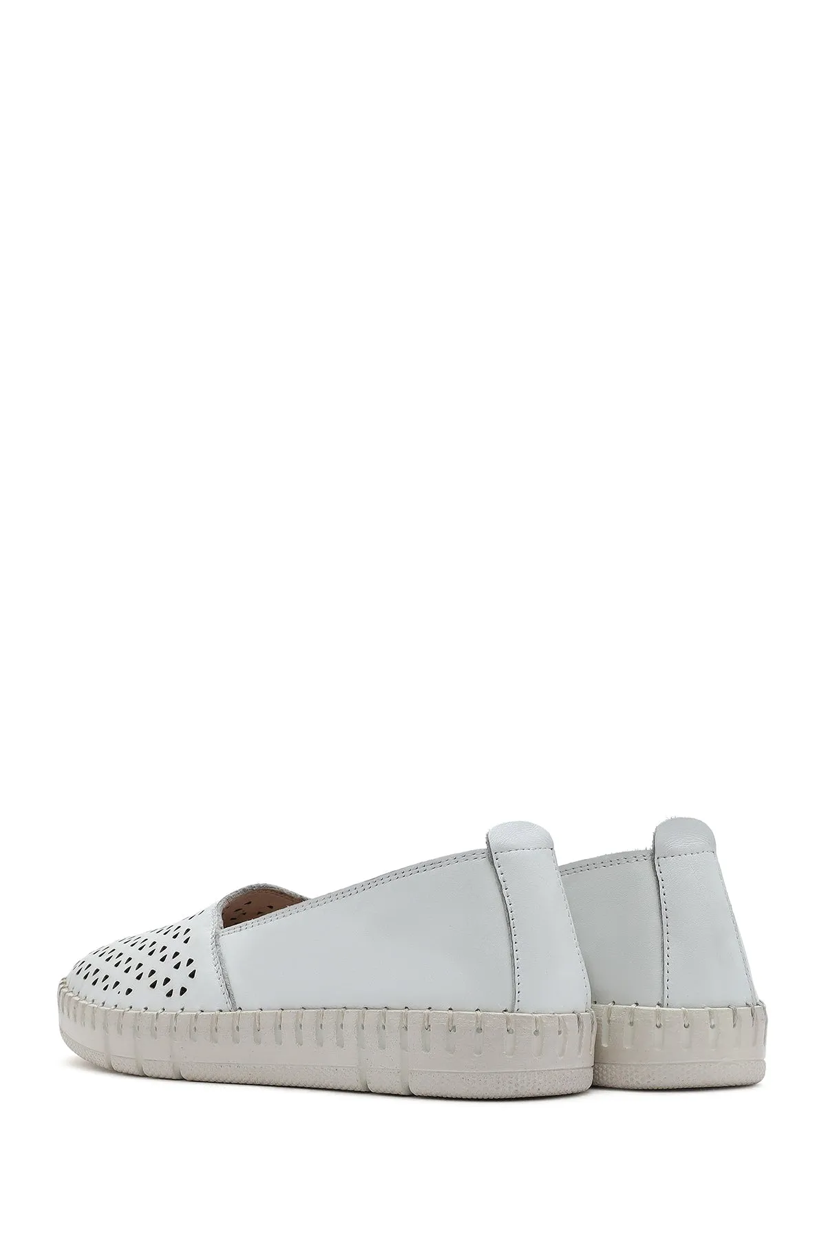 Kadın Beyaz Deri Comfort Loafer